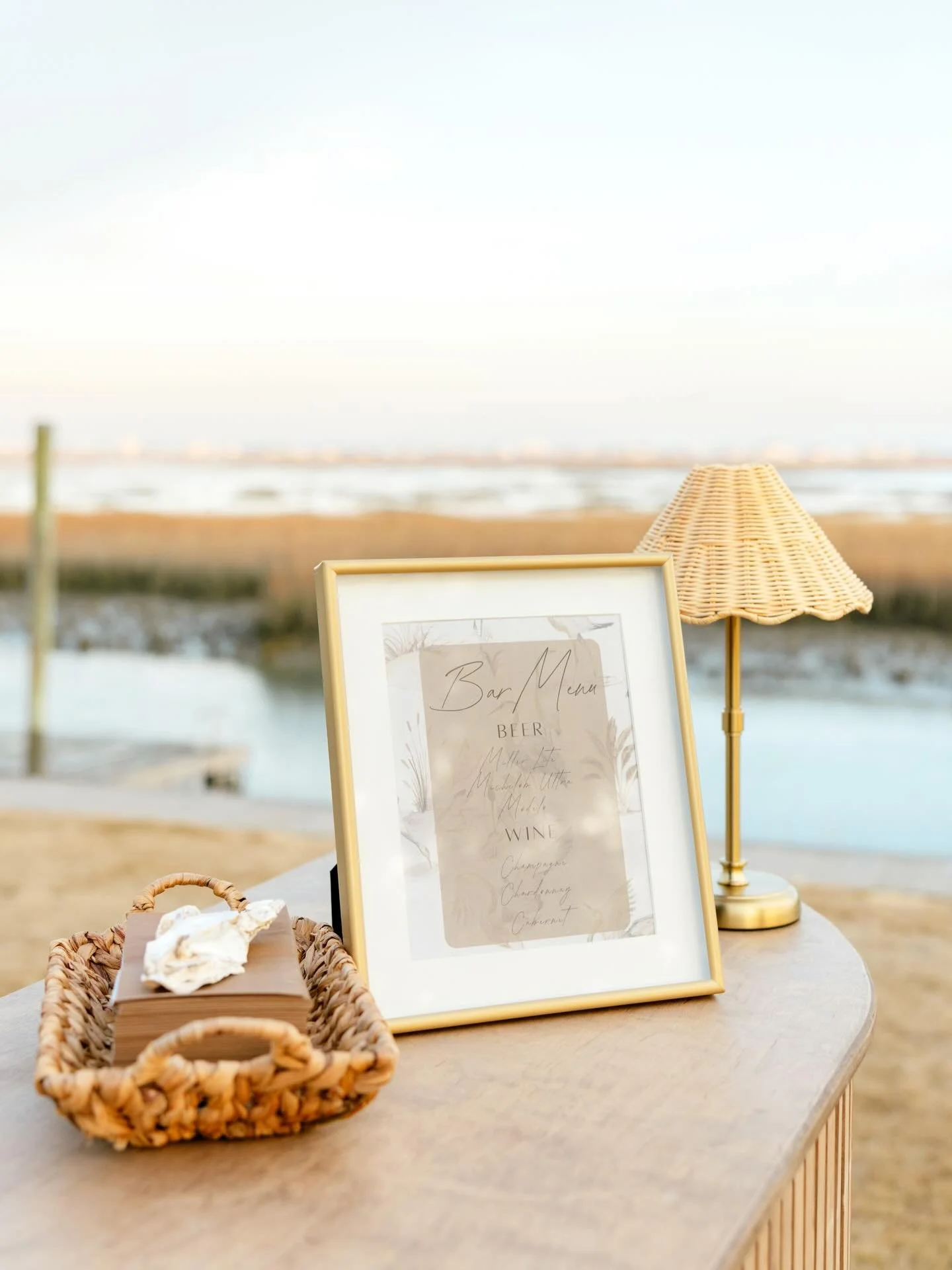 The perfect setting for the night before celebration, marshside in the low country🦪
Loving how @saltcoredesigns paired our Cabana lamps with this printed linen!