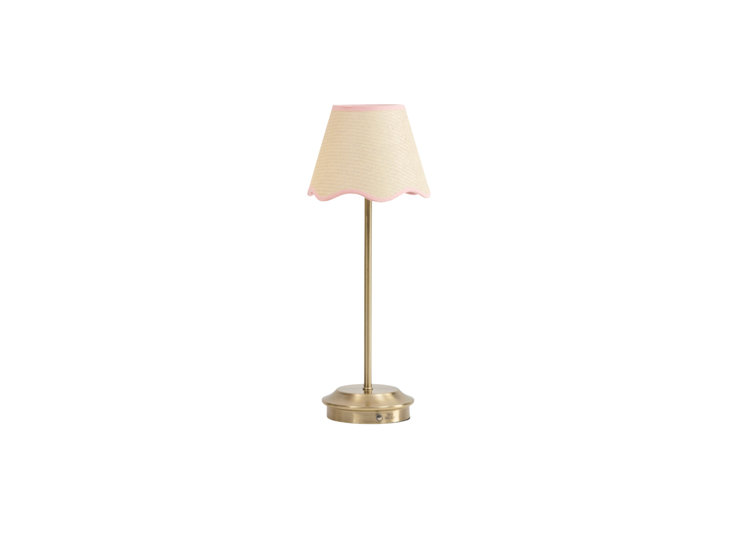 Scallop Rattan + Pink Trim