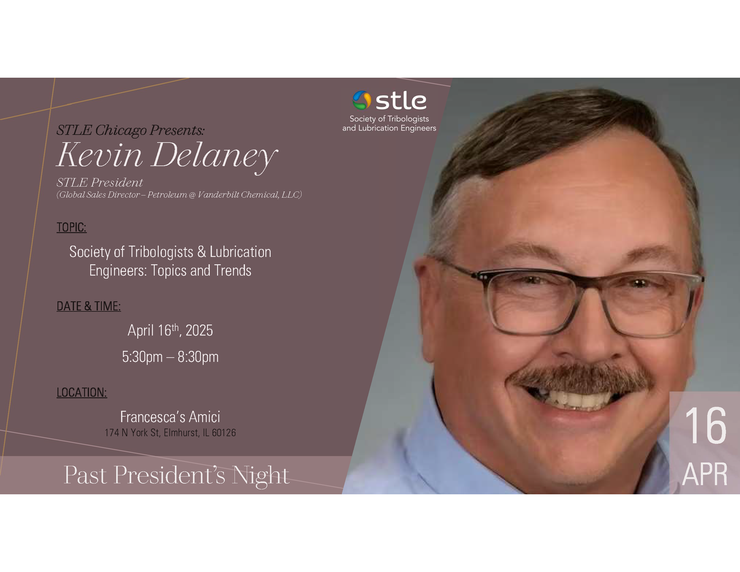 STLE Chicago - April Technical Meeting & Past President’s Night