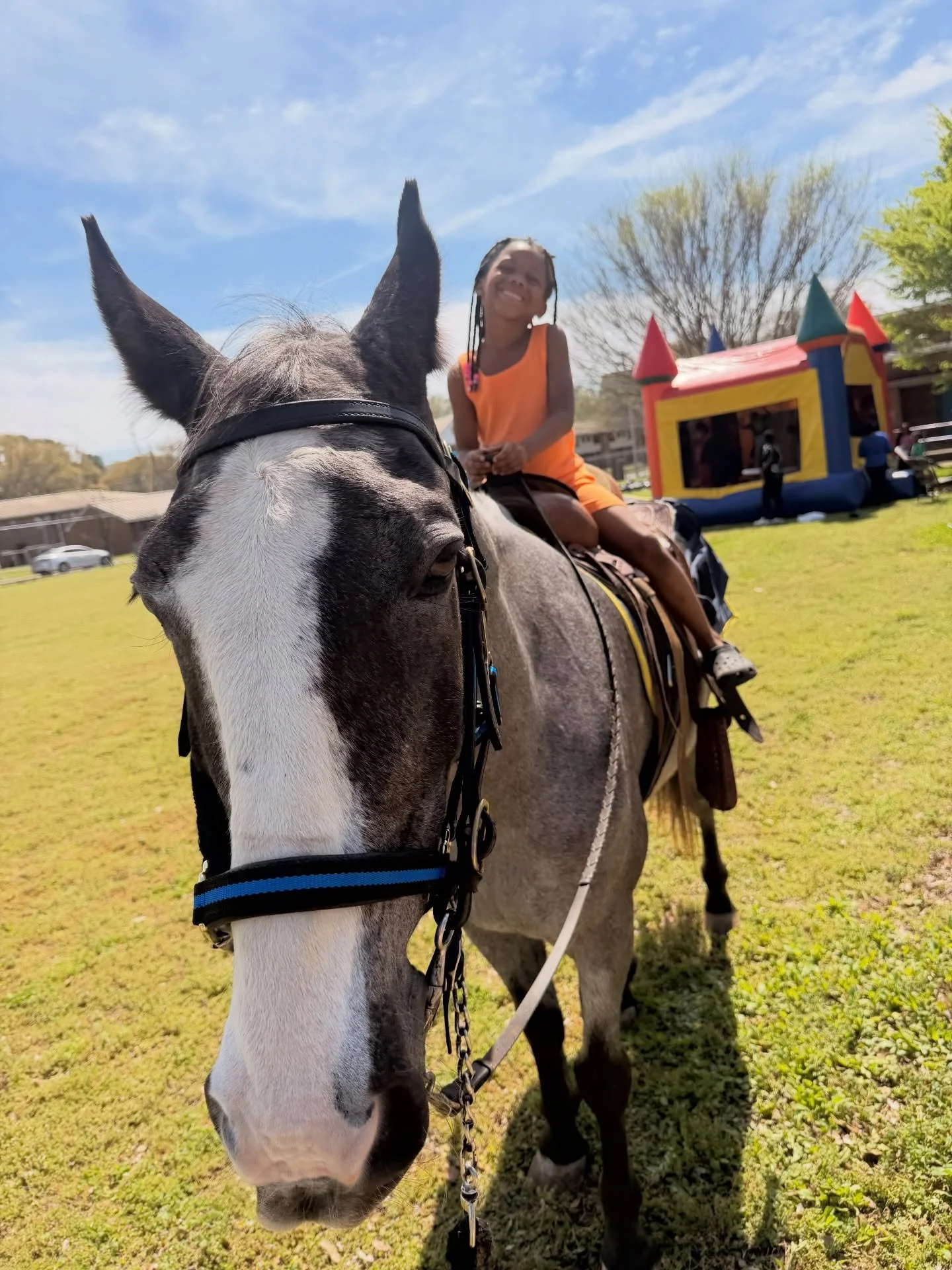 We had a great time joining Southside Homes today for their family fun fest! The kids had a blast riding Bella and Wallstreet!!