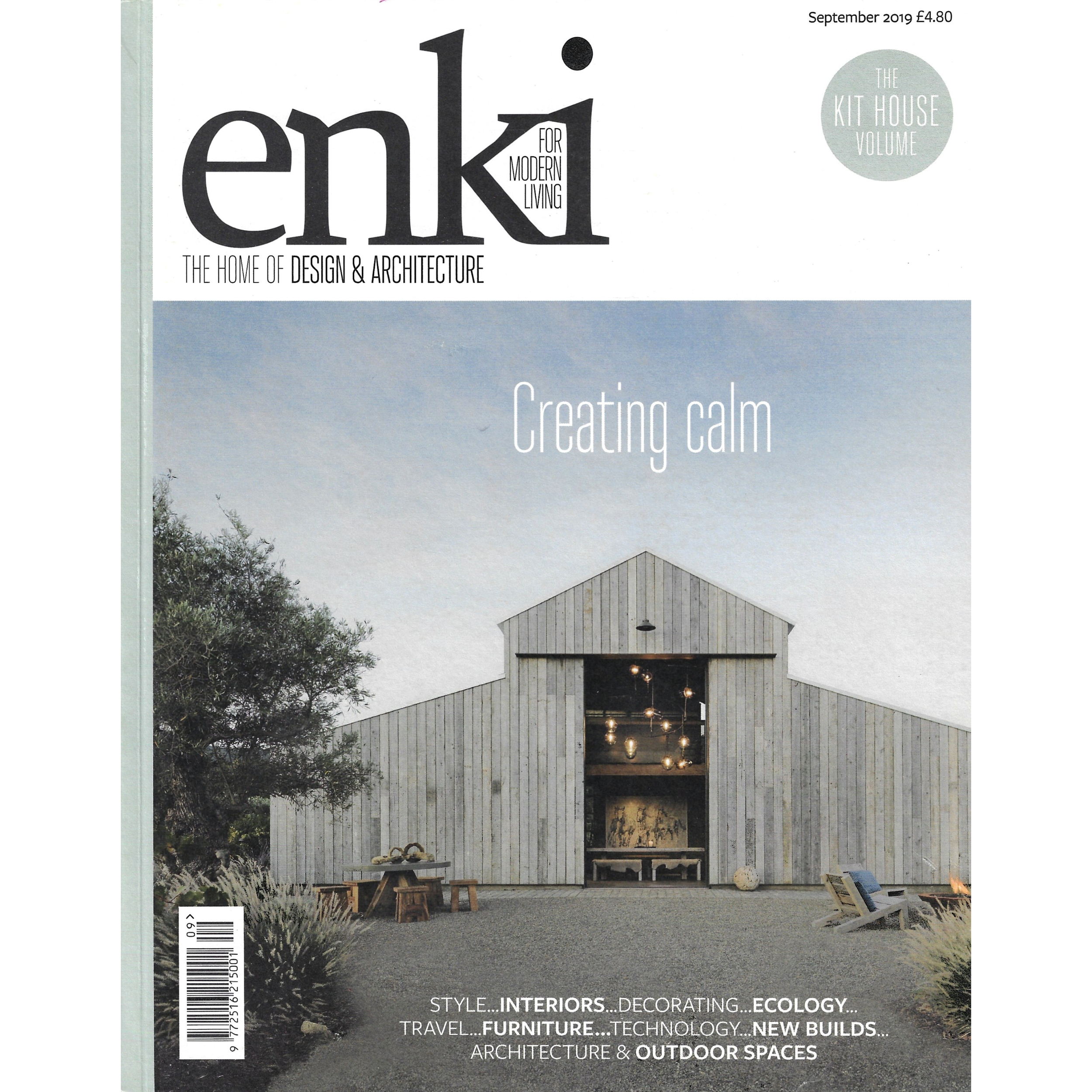enki for Modern Living - Sept 2019 Creating Calm
