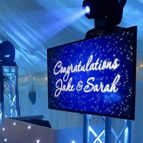 Wedding slideshow TV display