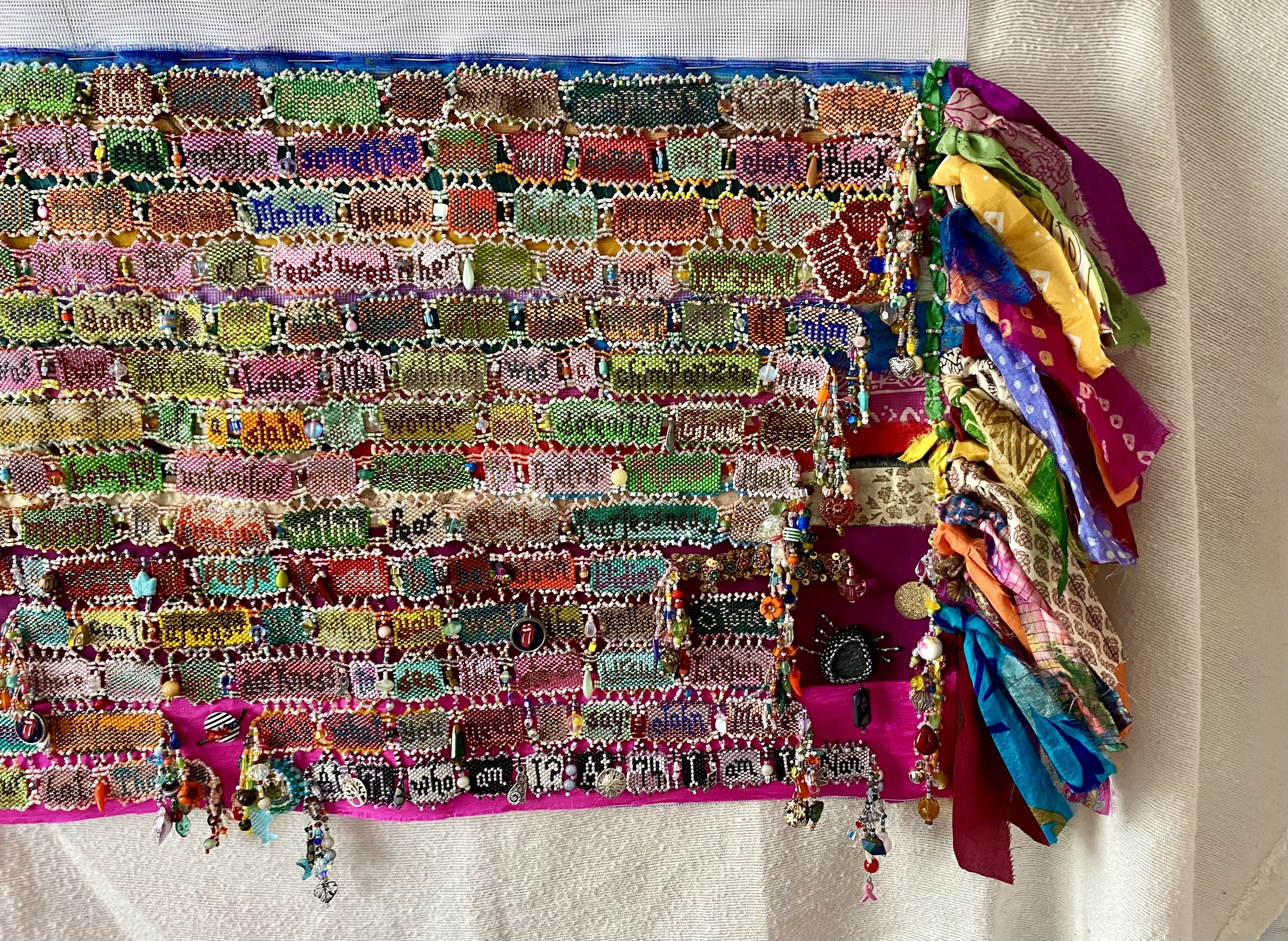 Edge showing sari silk fringe. (Selected and prepared ny Sophie Kastelic.)
