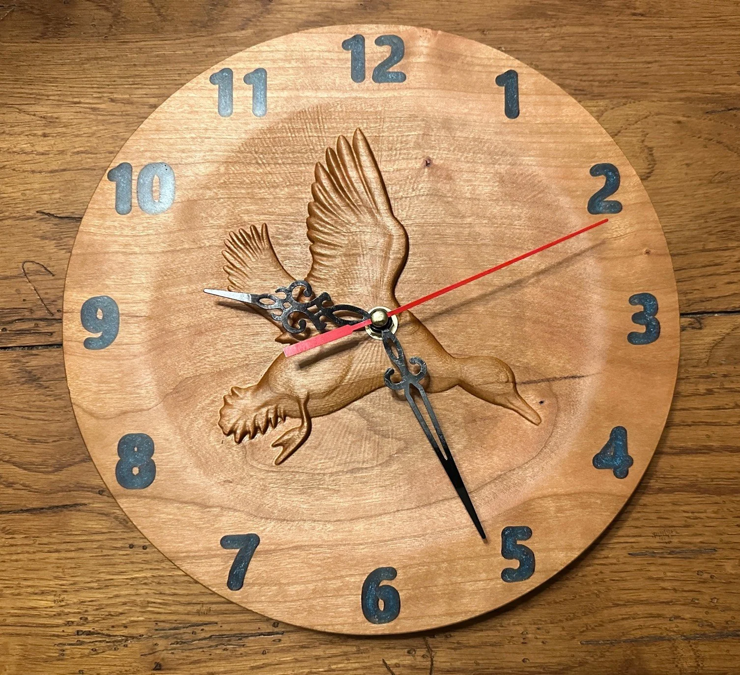 Carved Duck Clock
