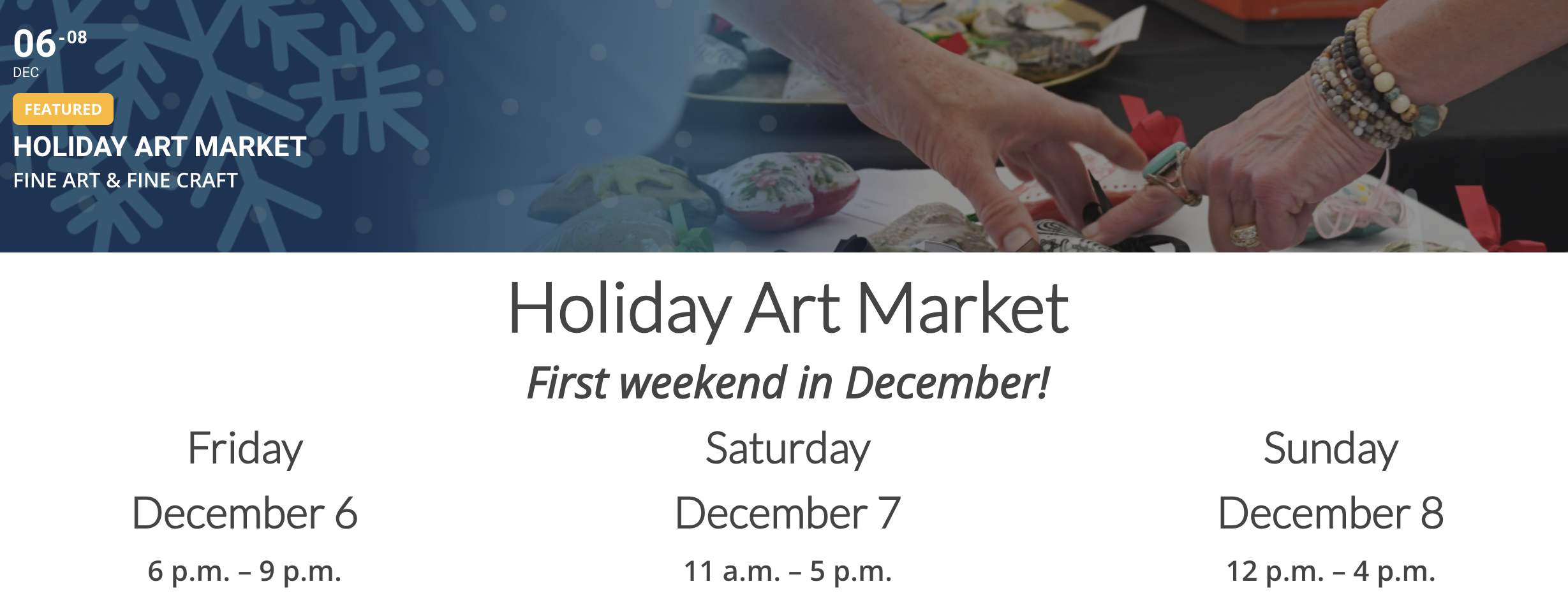 SCIAC Holiday Market