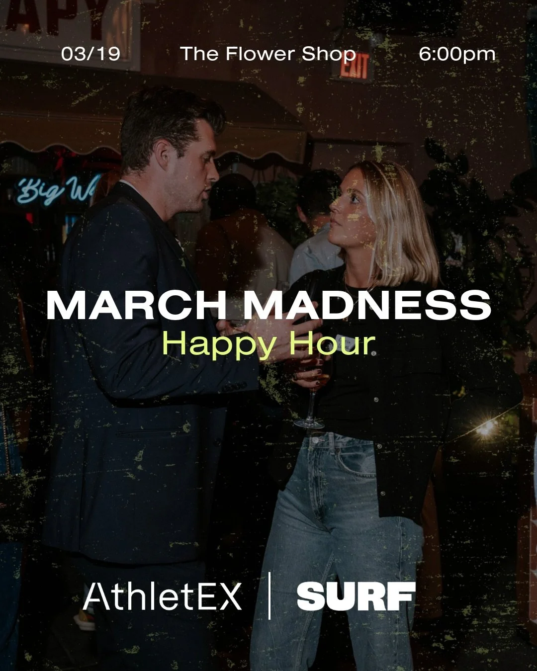 Ever said you could never date someone who wasn&rsquo;t an athlete? 👀

Join us in NYC @theflowershopnyc for a March Madness Sip with @surfdating Happy Hour, the dating app built for athletes and former athletes.

This is not a speed dating or matchm