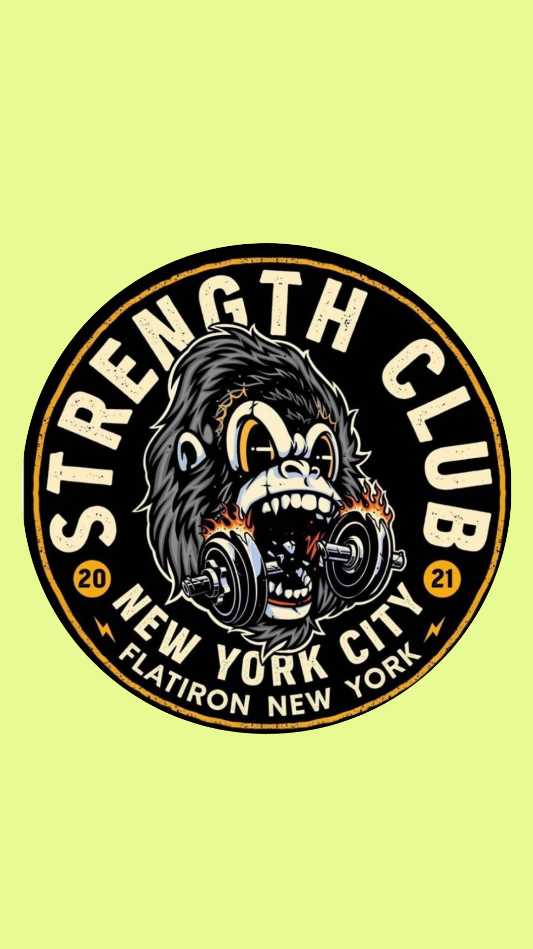 The logo of The Strength Club with white text on a black background.