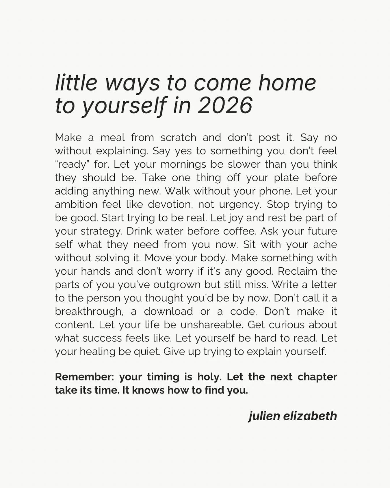 We don&rsquo;t need a total reinvention this year, just a quieter ways to return to what&rsquo;s real. Slow down a bit more and it will find you.

Now booking: 2026 Astro strategy sessions - look ahead with precision.