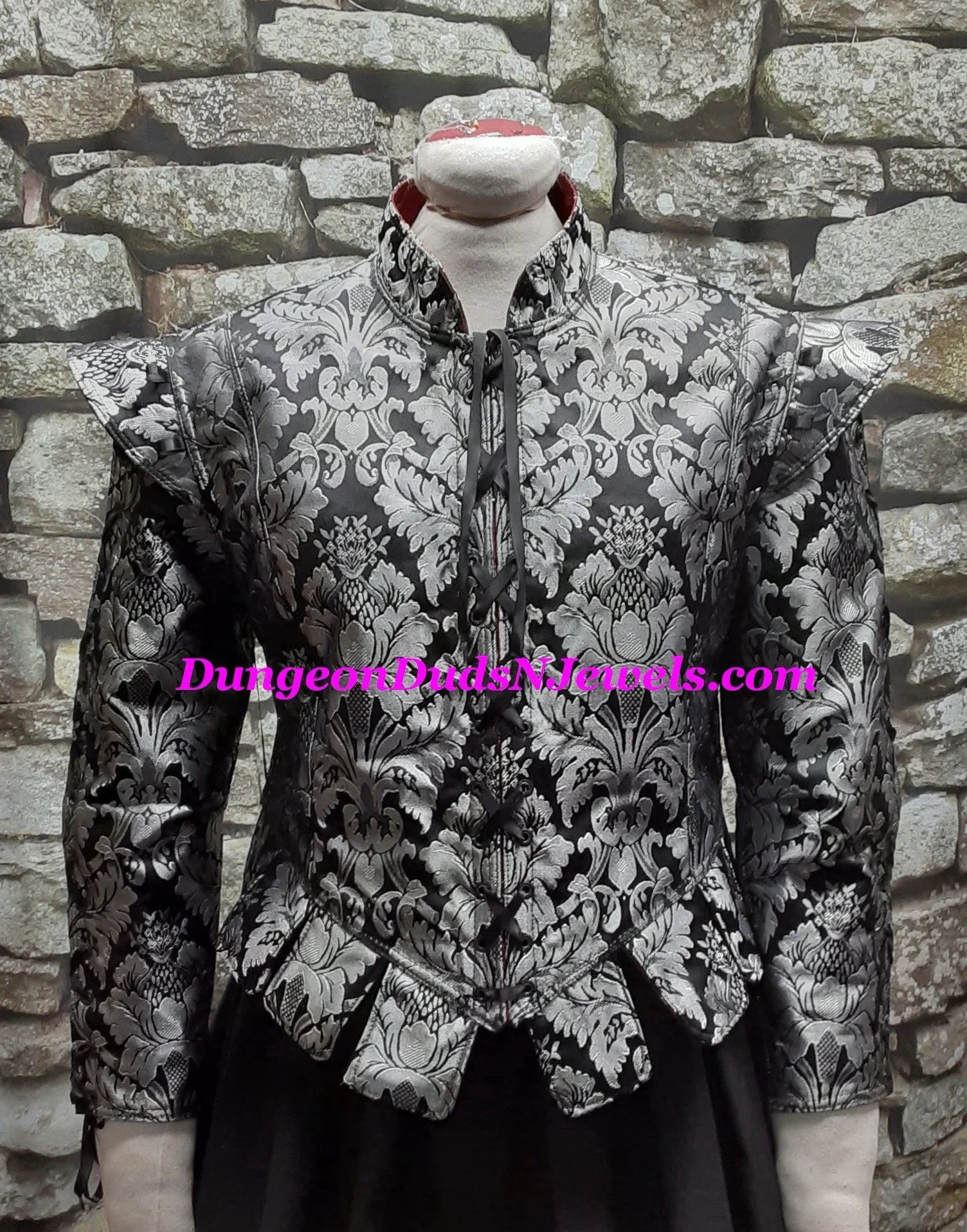 DDNJ Choose Fabric Reversible Doublet W/Tabs Detachable Sleeve Option Renaissance Pirate Swashbuckler Medieval Plus Made ANY Size S M L XL 2X 3X 4X 5X 6X Tall