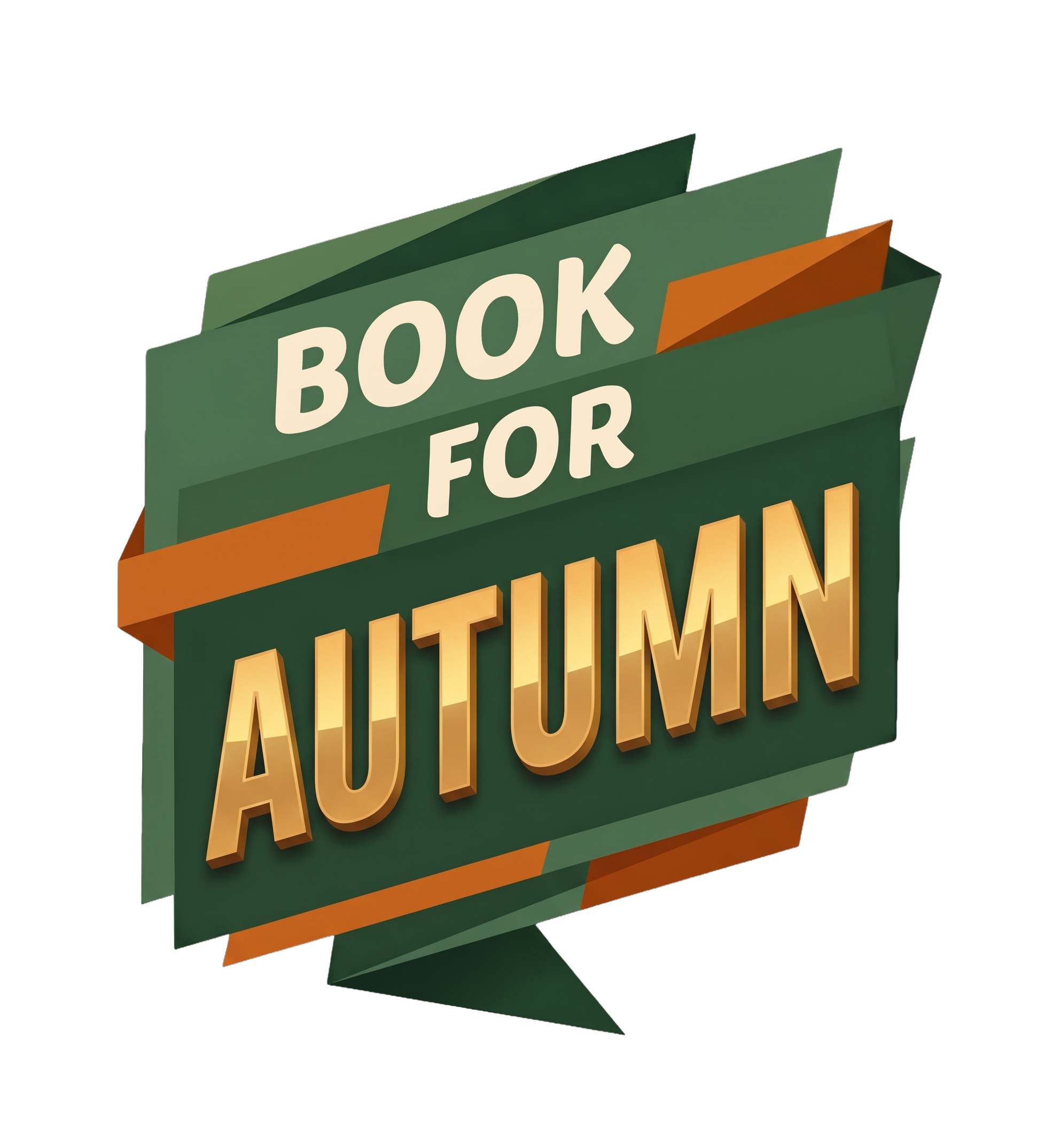 3D sign with green background and orange accents that reads 'Book for Autism' with yellow 3D text.