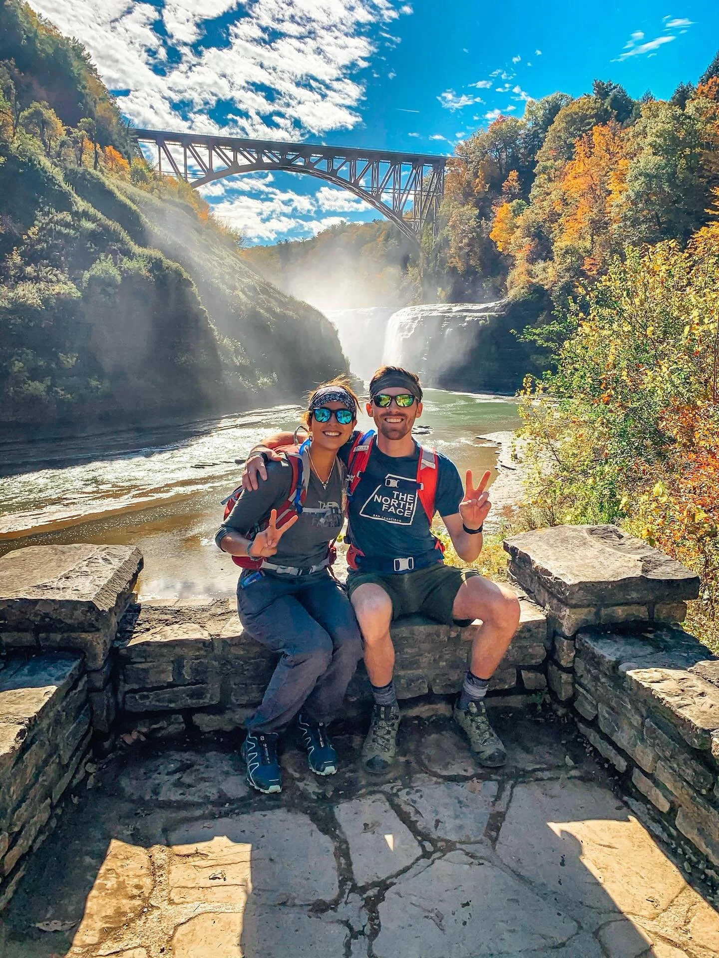 After all this stormy weather, we&rsquo;re dreaming of some fun fall adventures and of course good ol&rsquo; bonfires 🍁
&bull;
Peter and Alisha at Letchworth a few years back - one of their favorite spots to camp when the leaves change!