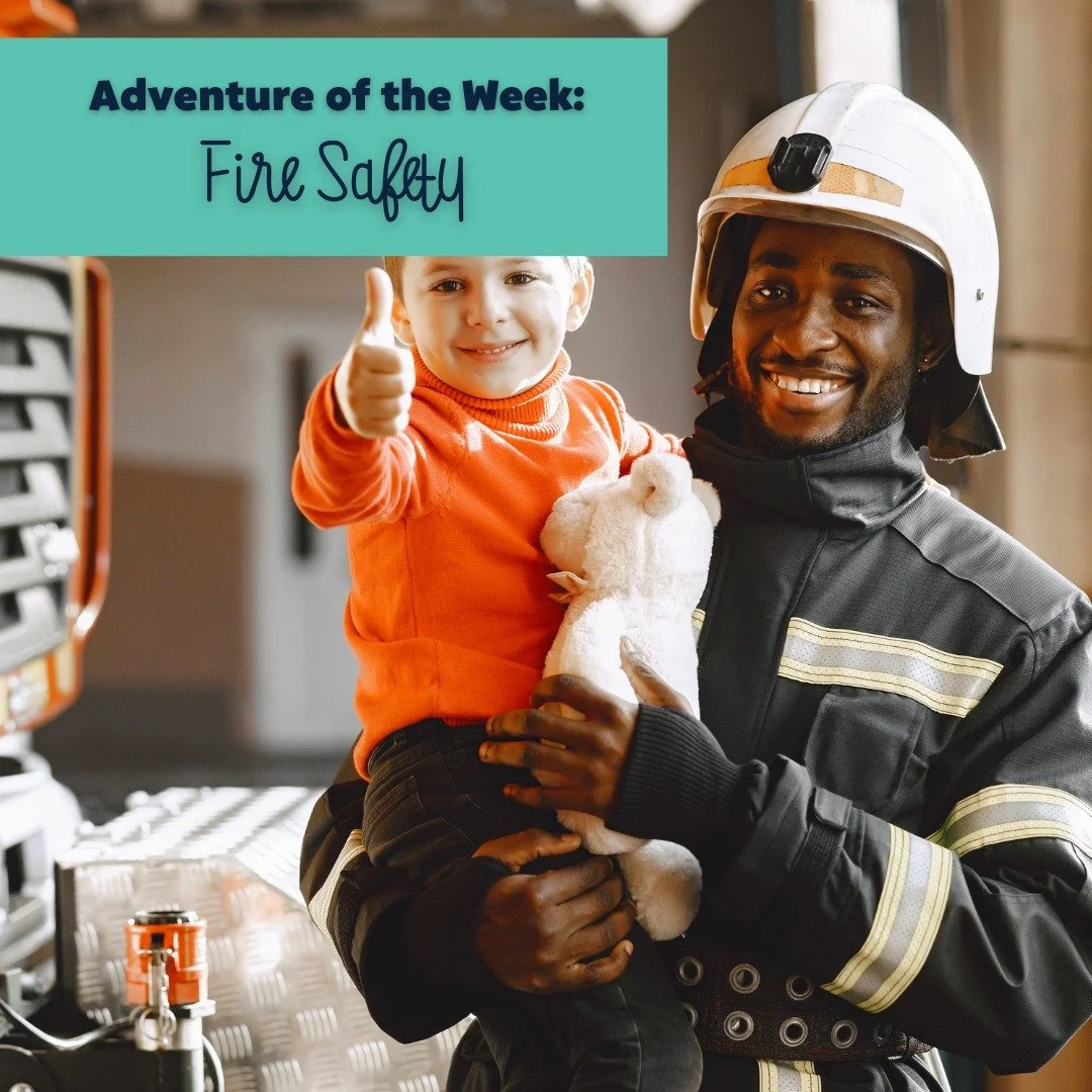 🚒Alarm's ringing! We&rsquo;ll drive the firetrucks, climb the ladder, lunge with &ldquo;hoses,&rdquo; and do push-ups to blow embers. We&rsquo;ll end class by each taking a turn to stop, drop and roll under the parachute! Emotions like bravery and f