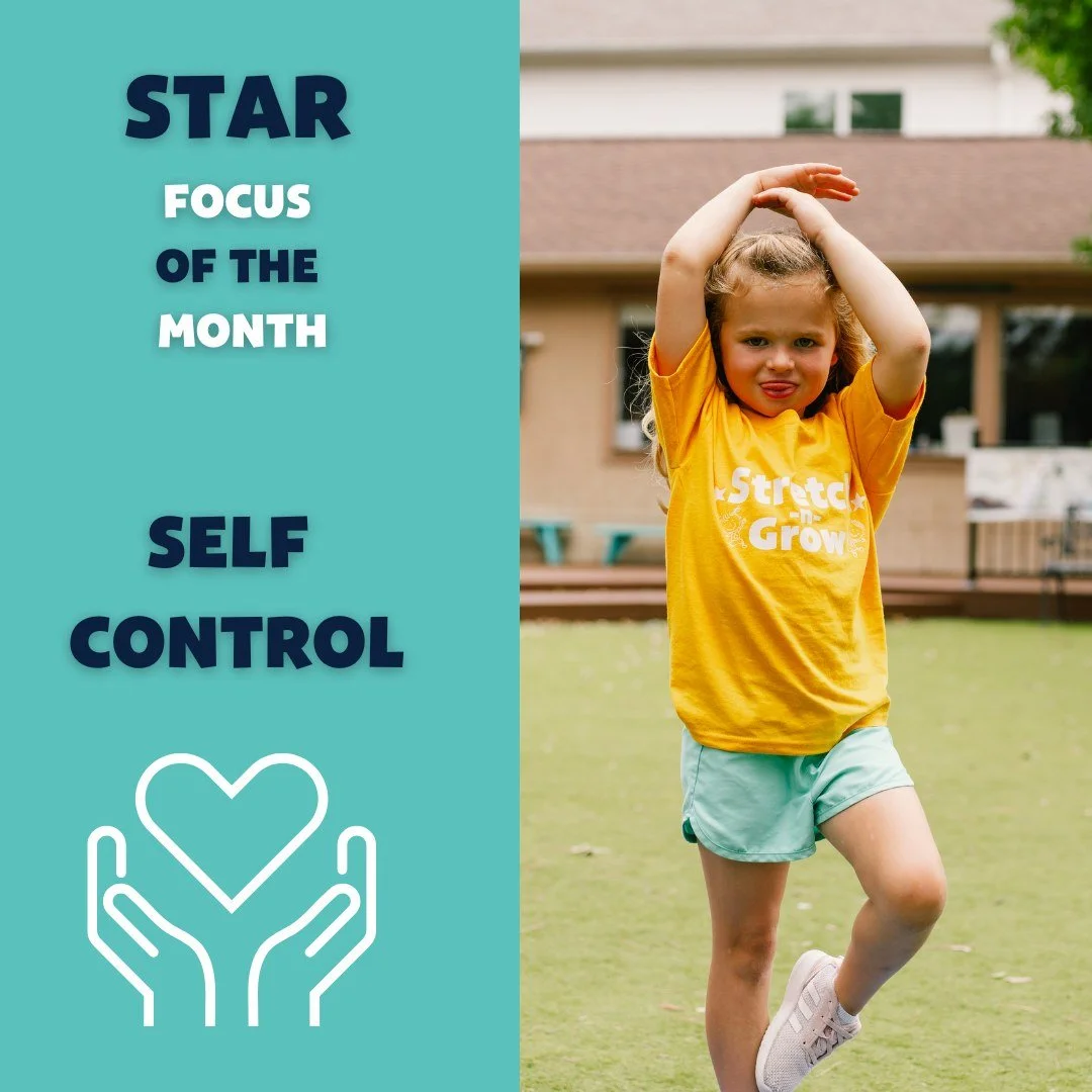November&rsquo;s STAR Focus: Self Control ✨
Our Stars are learning the power of patience, focus, and making thoughtful choices. Developing self control helps them navigate challenges and build strong, positive relationships. 💪

#stretchngrow #starfo