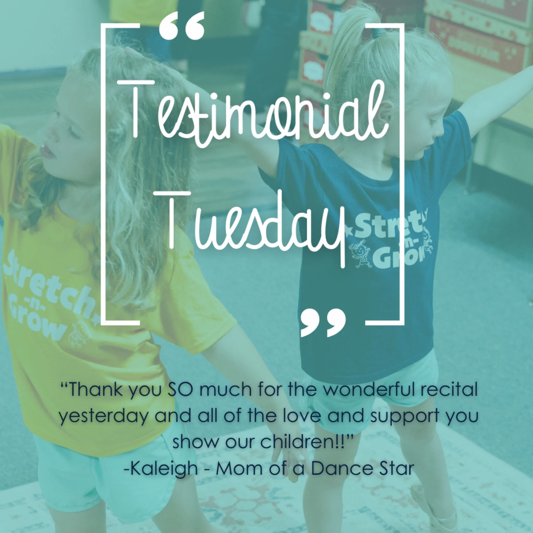 Testimonial Tuesday 💬

We&rsquo;re so thankful for families who trust Stretch-n-Grow to support their children&rsquo;s growth, confidence, and joy. Hearing how our programs impact kids both in and out of the classroom reminds us why we do what we do