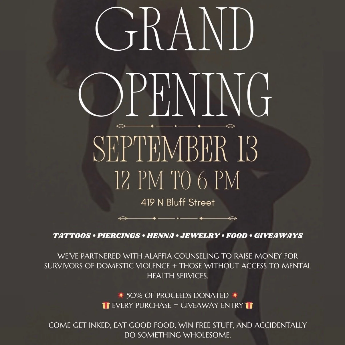 Grand Opening for New Location & Fundraiser for a Special Cause