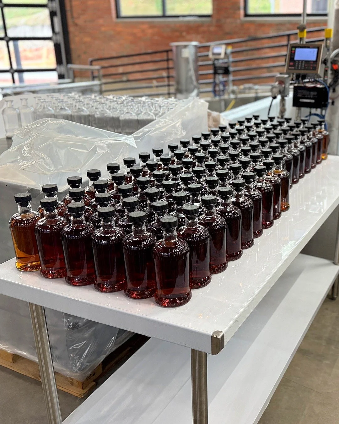 The very first bottling run is officially underway!
Over 80 bottles and counting of our Founder's Reserve Kentucky Bourbon have been filled and are now awaiting their beautiful labels. We can&rsquo;t wait to share this bourbon&mdash;and this mileston