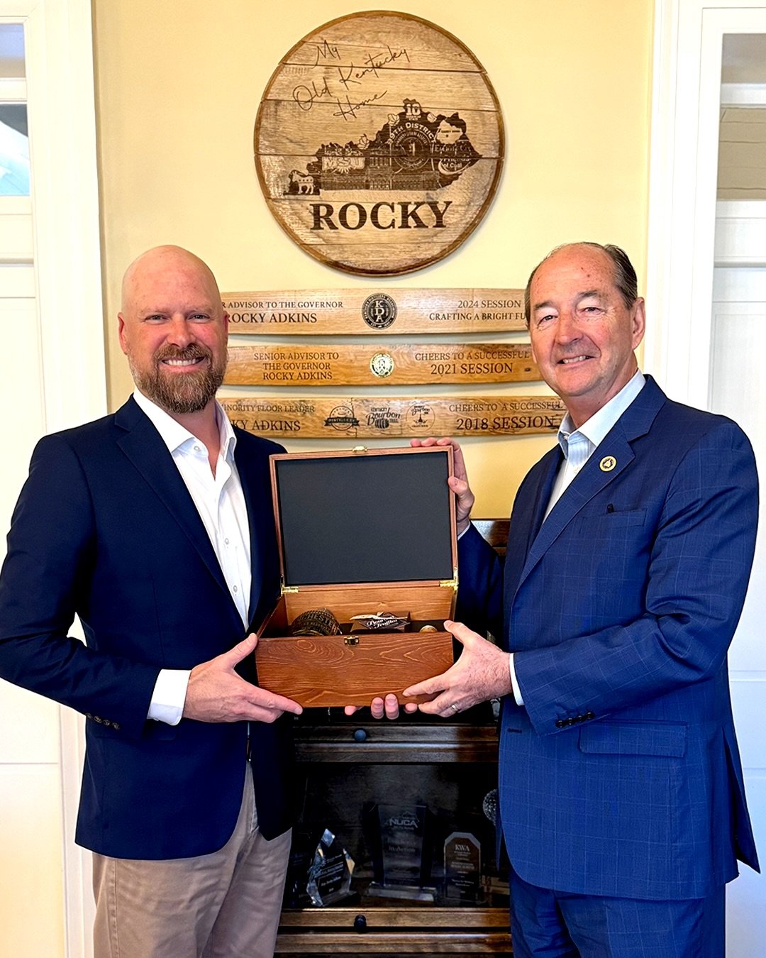 One of our founders, Trevor Lee, hand delivered commemorative boxes to Governor Andy Beshear and Senior Advisor Rocky Adkins in Frankfort this week. Our way of giving a big &ldquo;Thank You&rdquo; to the state of Kentucky for rolling out the red carp