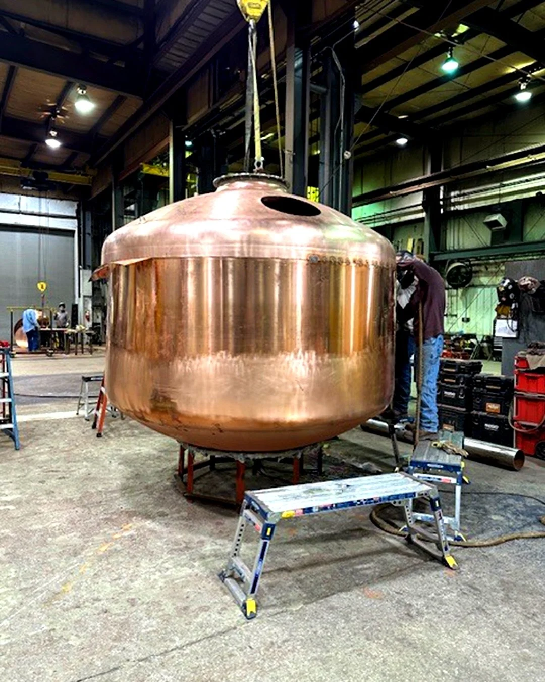 Take a look behind the scenes at the progress on our Stills and Cooker. 
The units we&rsquo;ve ordered for our 1,500-gallon Mash Still are entering the final stages of fabrication and are expected to be completed in early March.
Also pictured are our