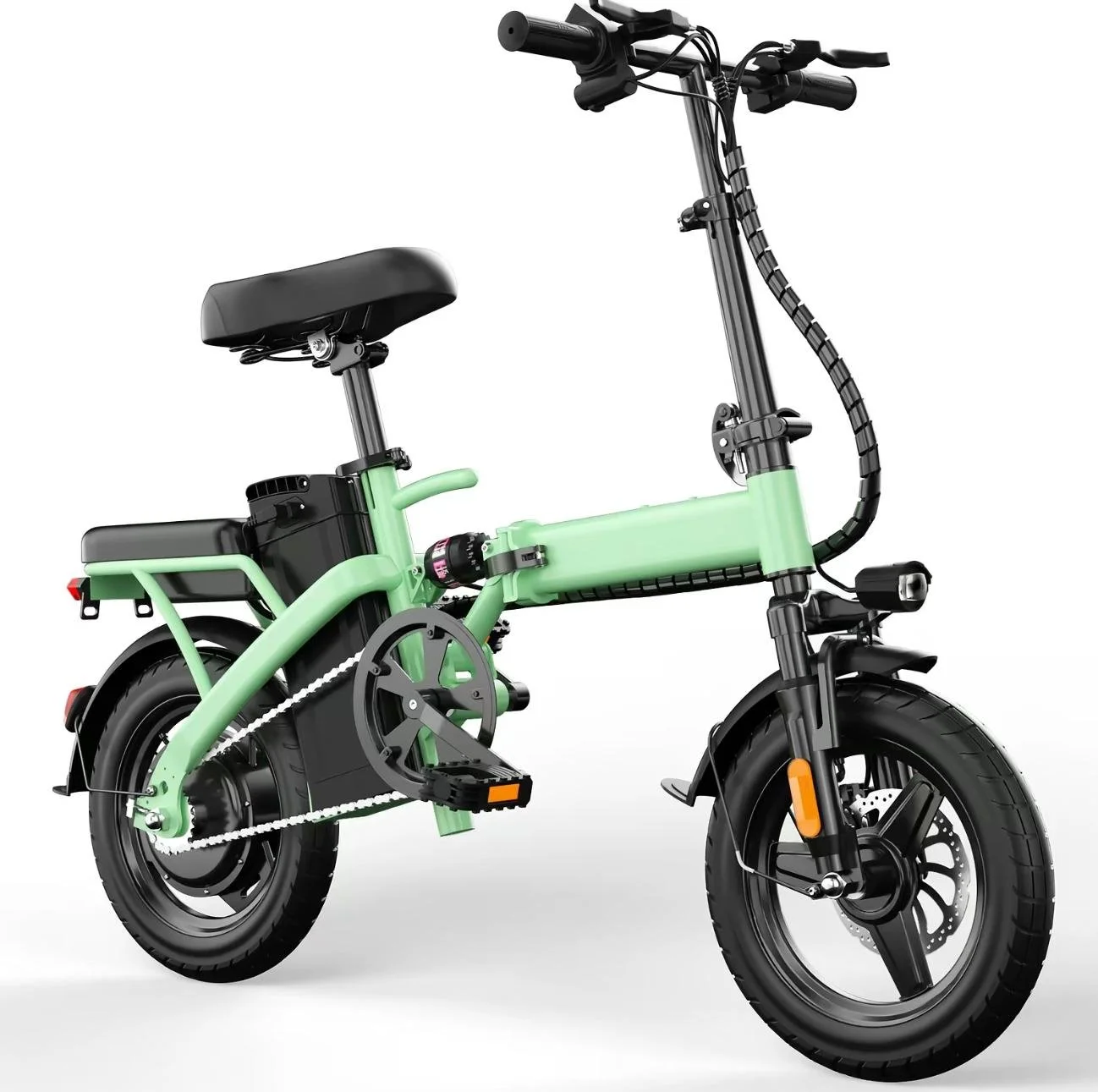 E-Bike, 1000W Powerful Motor, 45 Mile Range. Green color