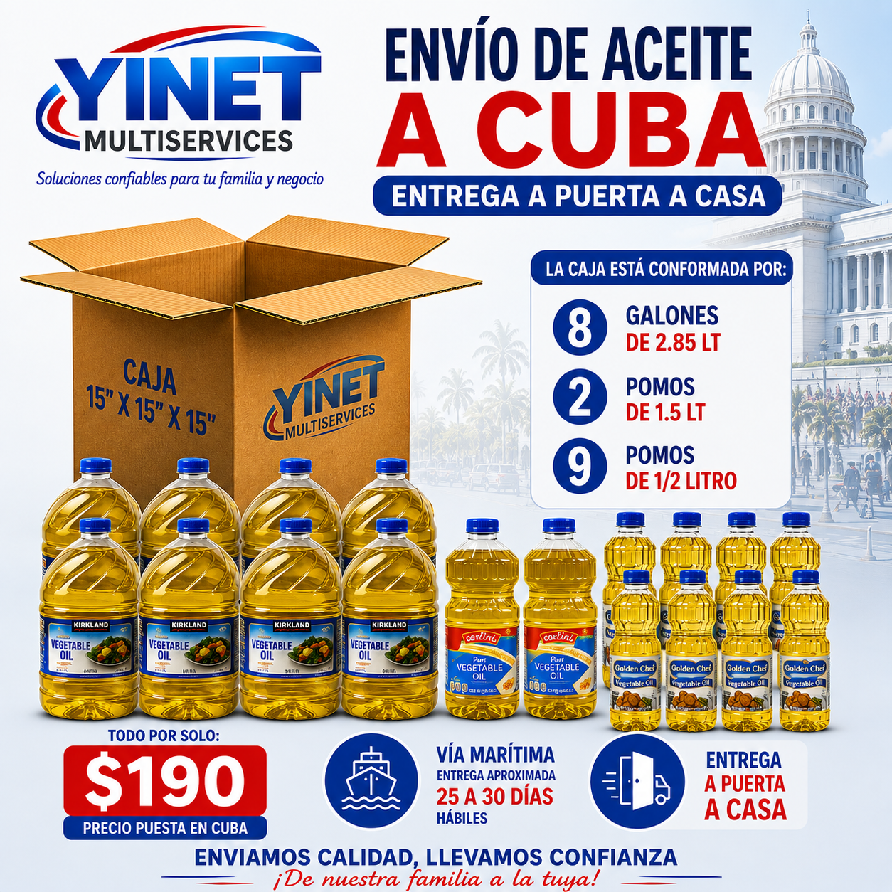 Caja de oferta Aceite vegetal 31lts
