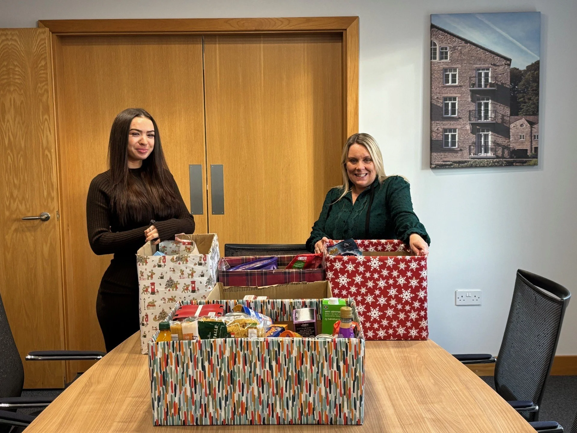 Through a Christmas collection, we delivered donations including non-perishable food, festive treats and everyday essentials to Hope Newsome Foodbank, supporting local families during the festive period.