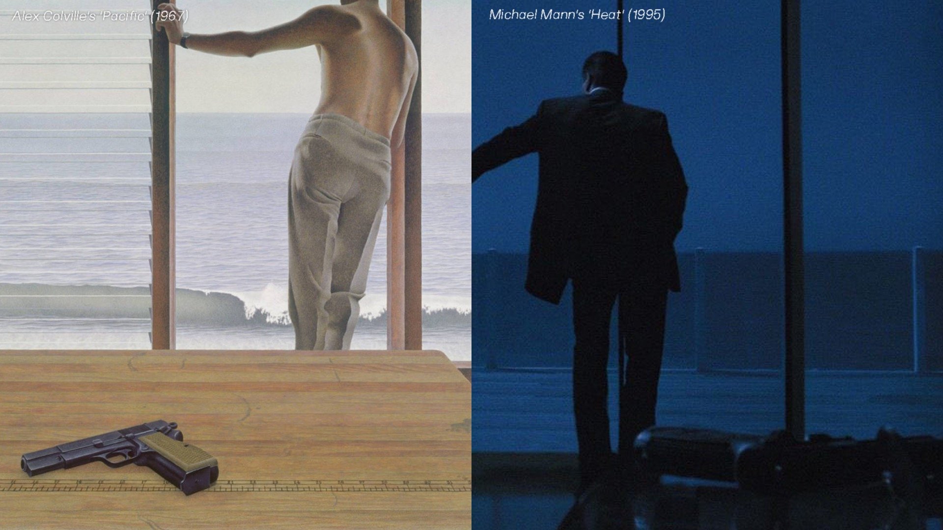 Alex Colville's 'Pacific' (1967) and Michael Mann's 'Heat' (1995) 💙