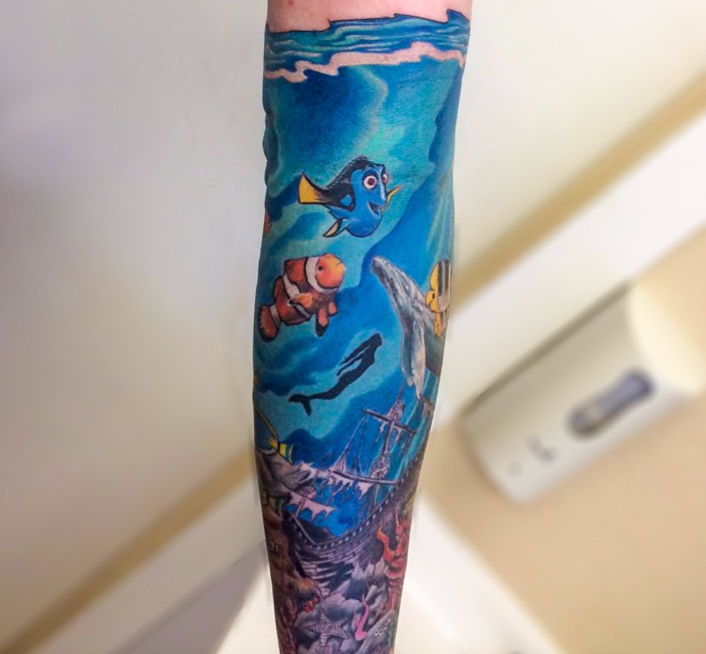 Finding Nemo Color Tattoo: Binge Tattoo
