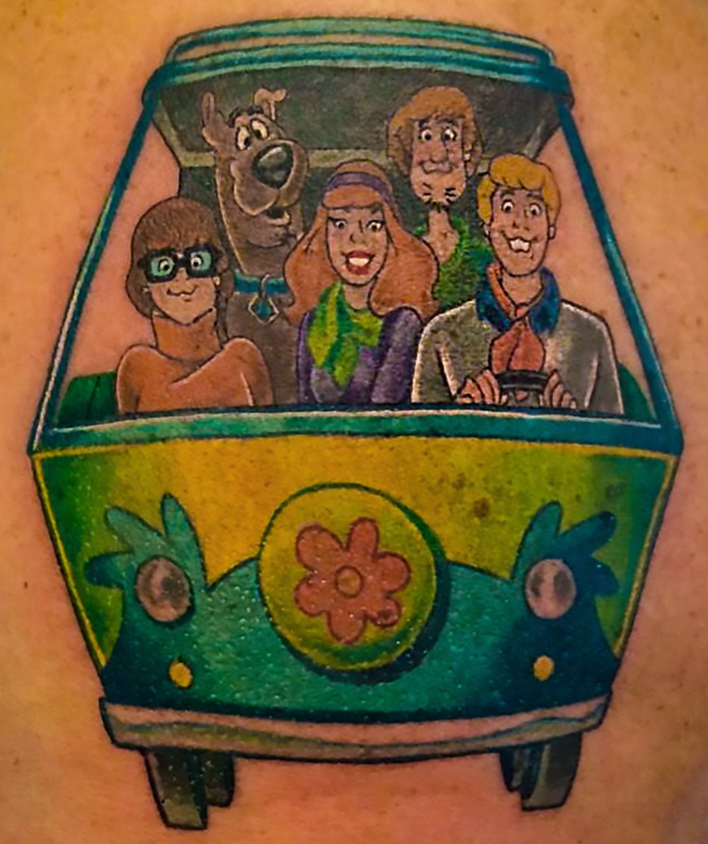 Scooby doo Color Tattoo: Binge Tattoo