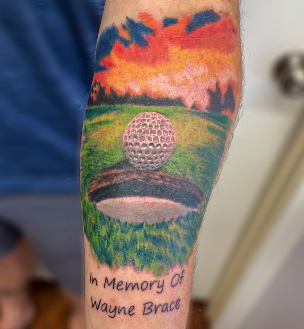 Golf Tee Color Tattoo: Binge Tattoo