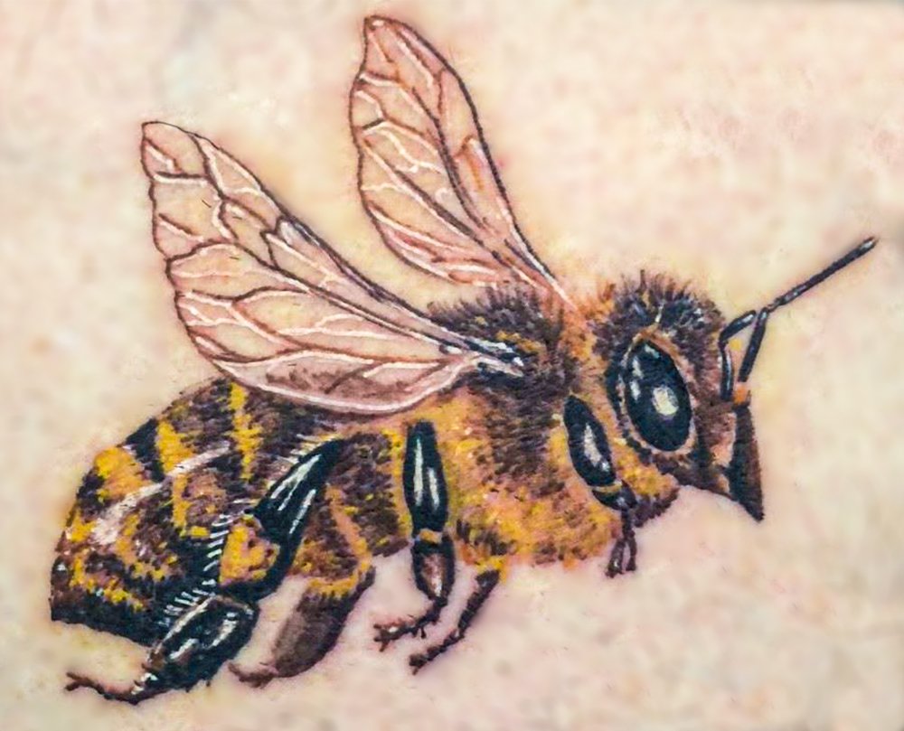 Bee Color Tattoo: Binge Tattoo