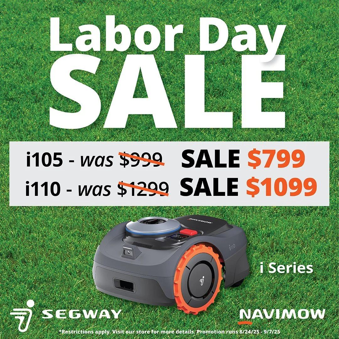 🤖 Labor Day: let’s talk about REAL time off 🤖
While everyone else is scrambling to get yard work done before summer ends, you could be relaxing. Our Labor Day special on the wire-free Segway Navimow i Series saves you $200 AND gives you every