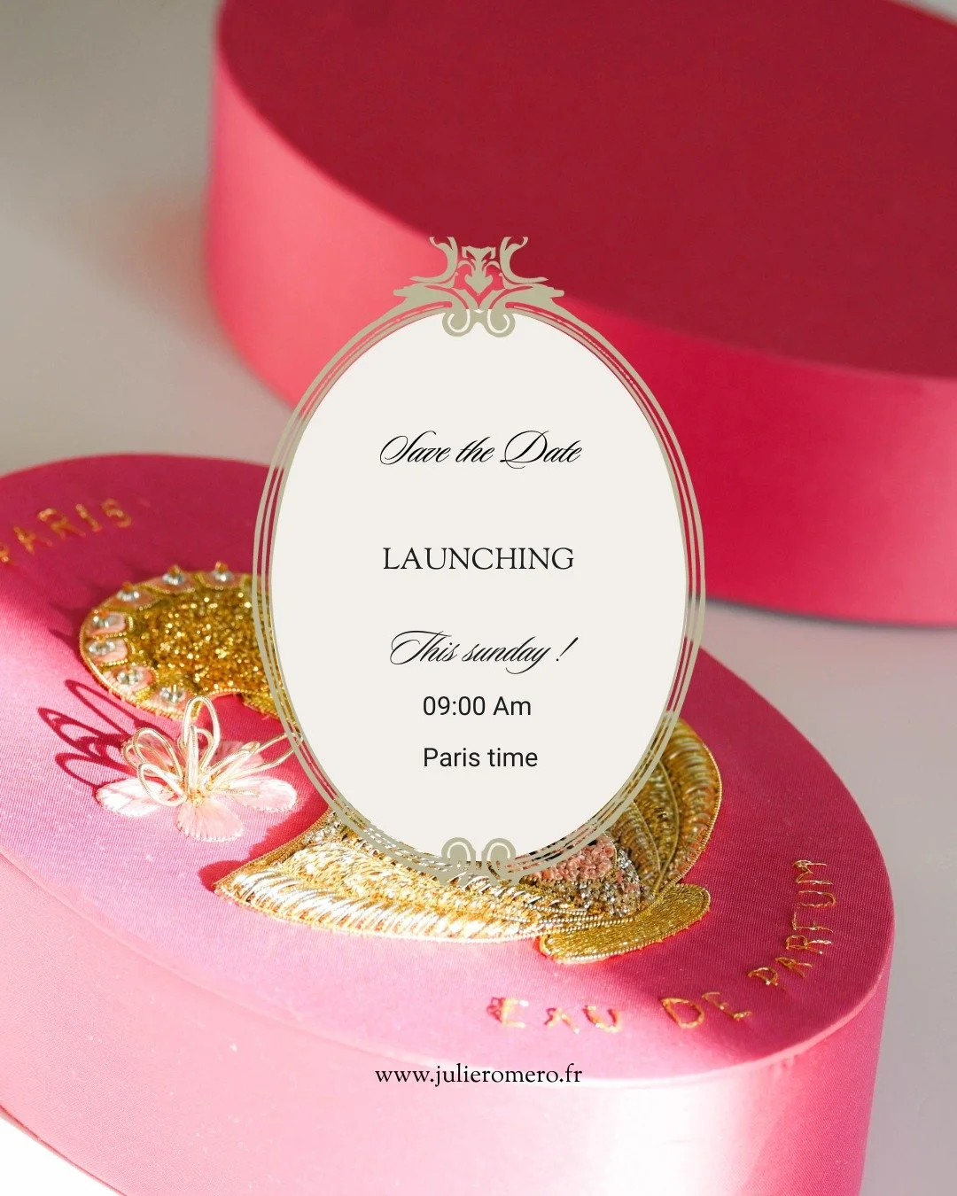 {Teaser} NEW COURSE ALERT Launching this Sunday!

Le Parfum embroidered box ❤️
In this course, you&rsquo;ll learn how to construct and embellish your own box entirely from scratch, from the cutting and shaping to the embroidery and final assemblage. 