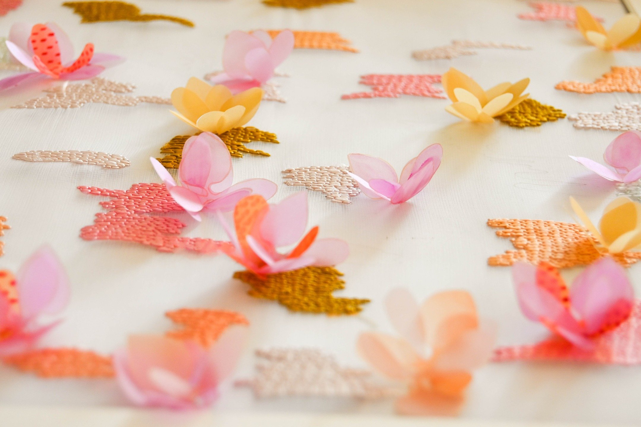 {Work in progress} Like delicate brushstrokes, like a painting embroidered by hand.

//

Comme des petits coups de pinceau,
sur lesquels on dessine des fleurs&hellip;
comme une peinture brod&eacute;e &agrave; la main.

.
.
.
.
.
.
.
.
.
.
.
.
.
.
.
.