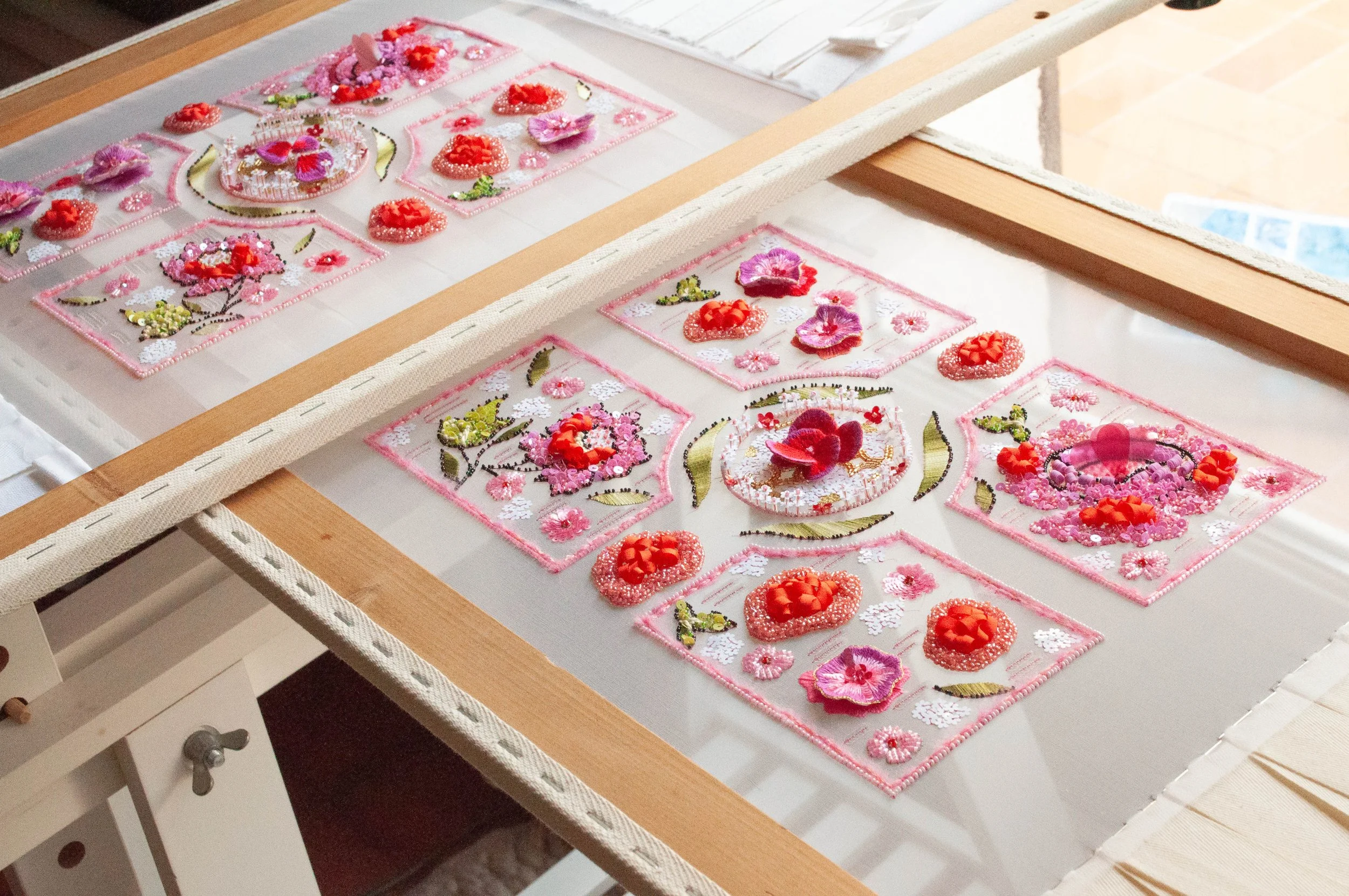 Jardin à la française embroidery course by Julie Romero