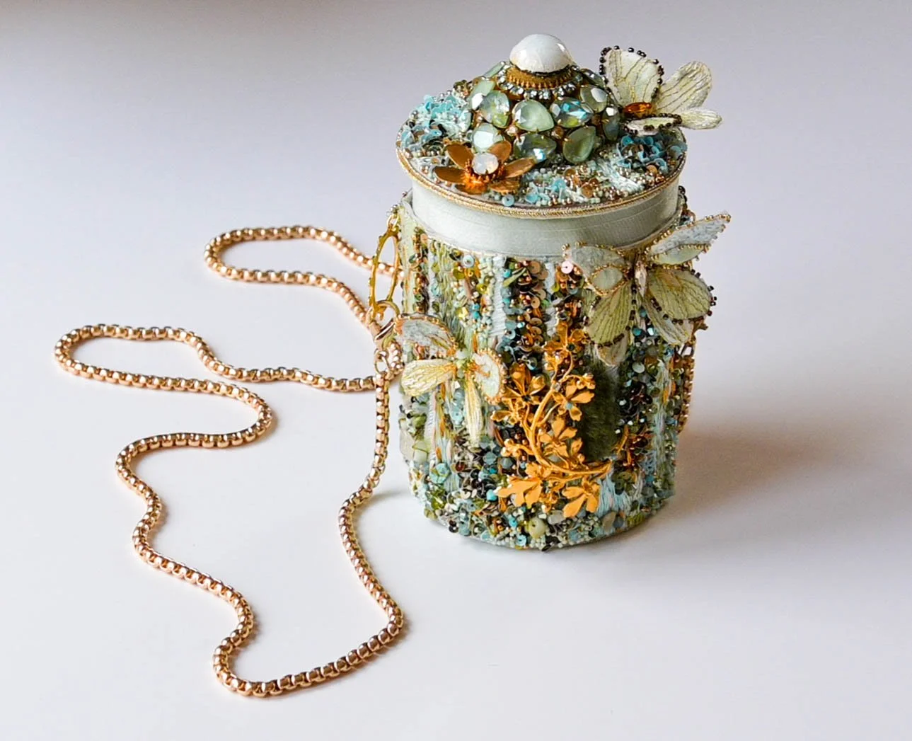 La Fontaine embroidered bag by Julie Romero