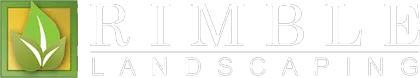 Rumble Landscaping logo with green leaf icon