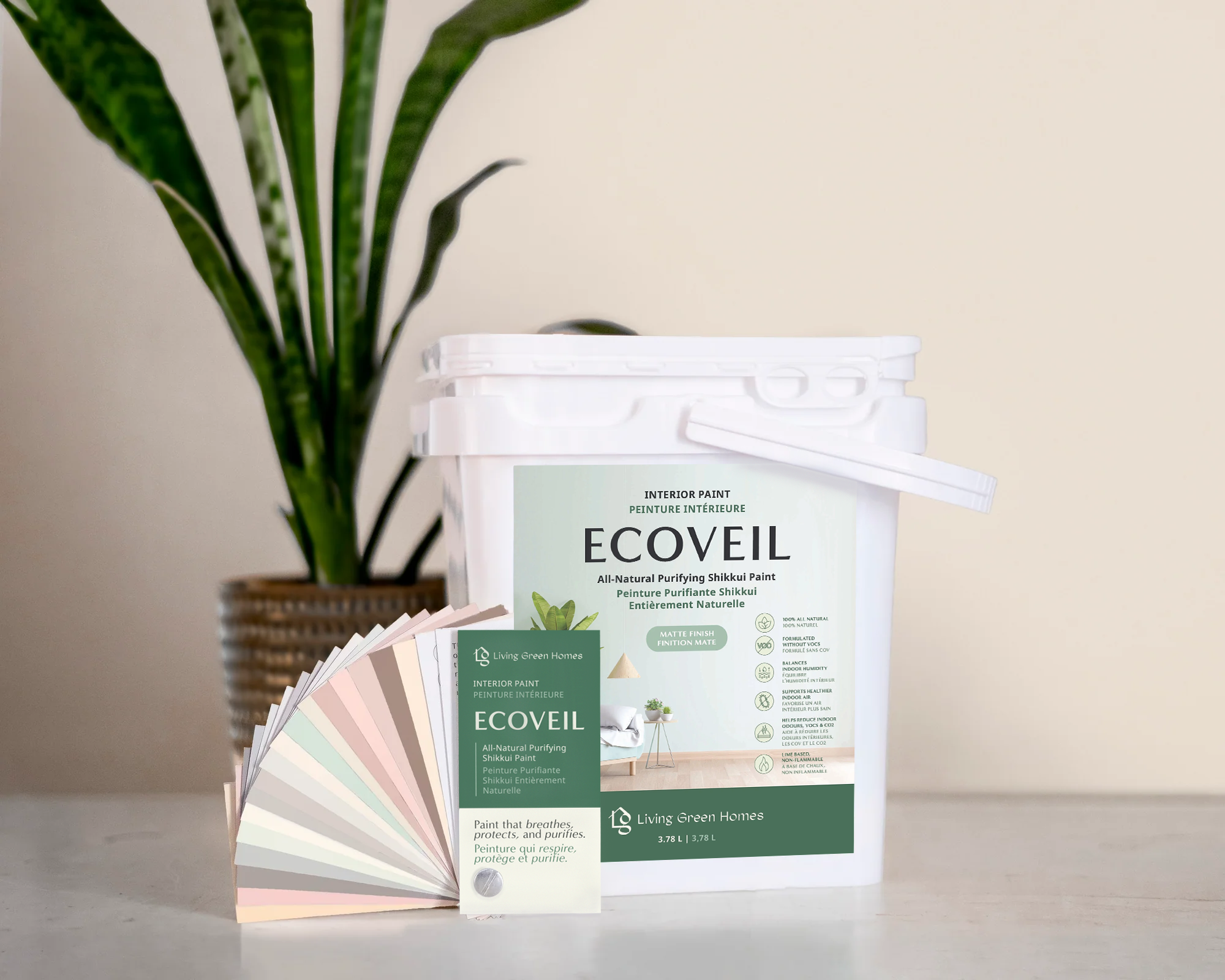 Ecoveil Paint Bucket and Fan Deck