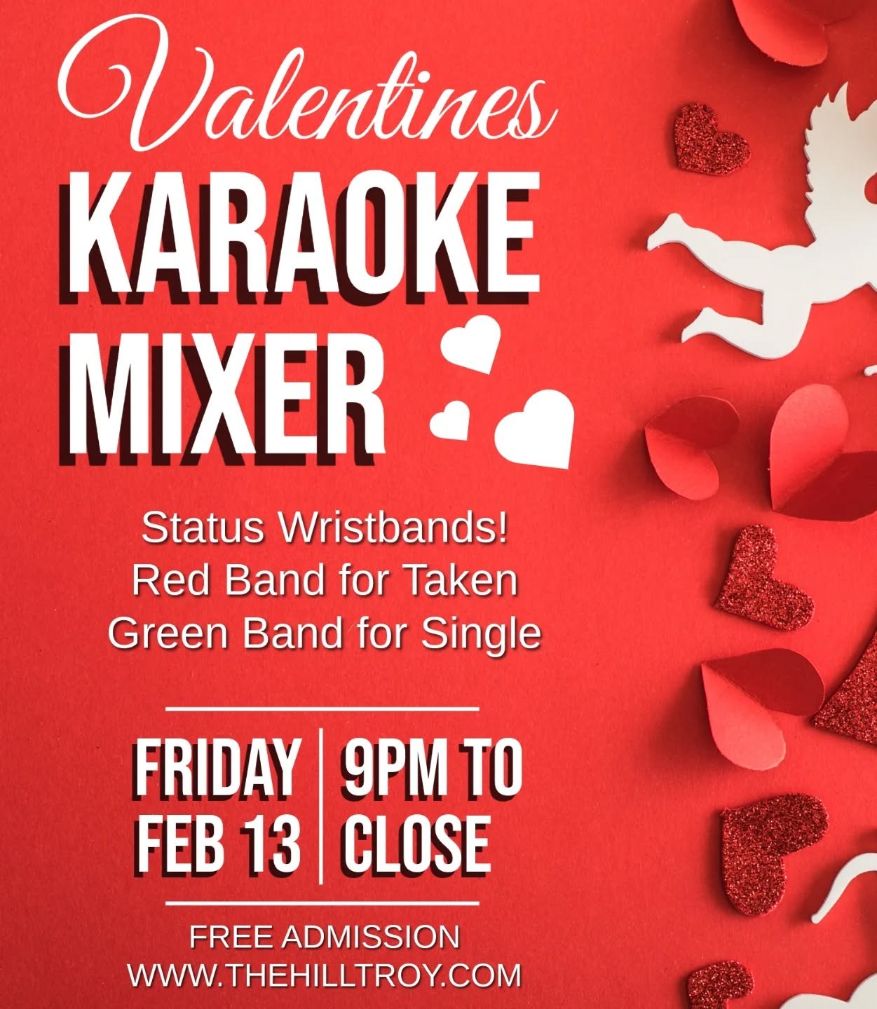 Karaoke mixer is back! Wristbands are given out to show your relationship status! 

#karaoke #enjoytroy #aroundtroy