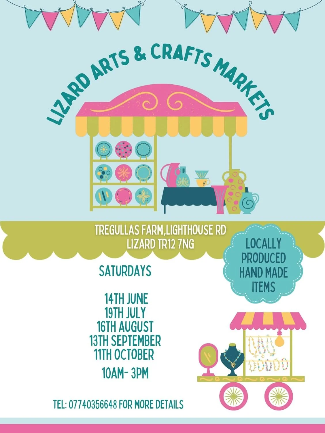Hi everyone,

This coming Saturday 13th of September, I have a craft stall at the lizard, from 10am-3pm, at Tregullas farm. Please come and see all of the amazing arts and crafts that are for sale.

I will be selling my beautiful greeting cards, my a