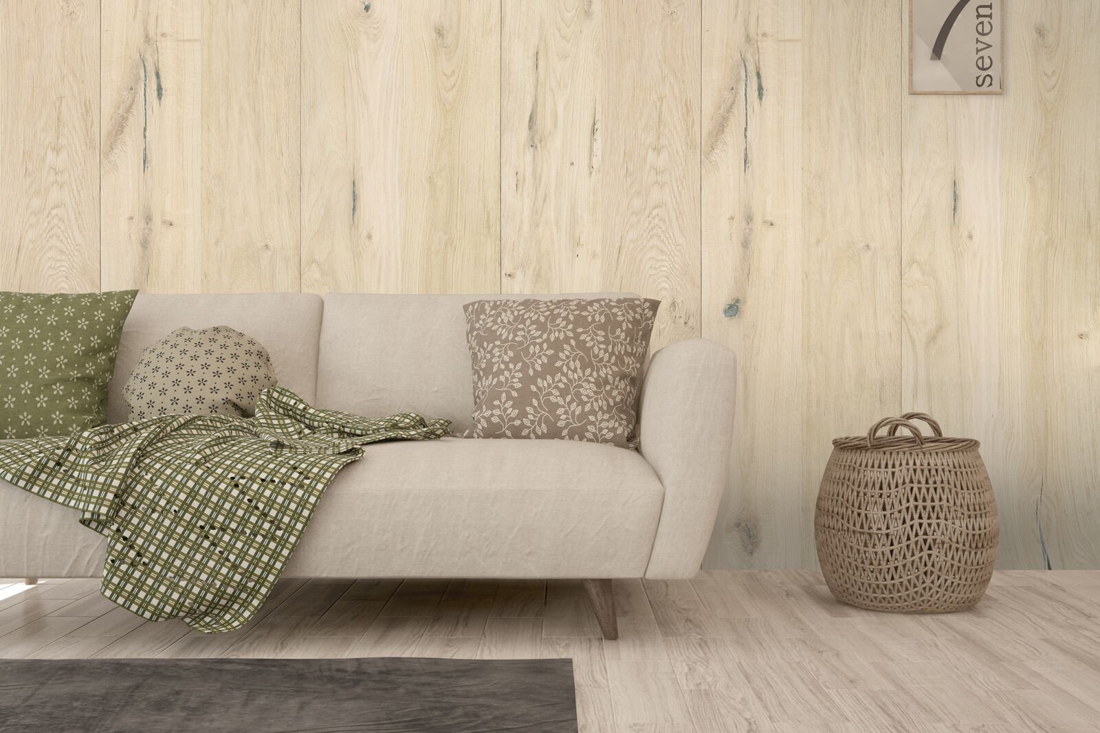 Wall Panel Scandi Oak Installed