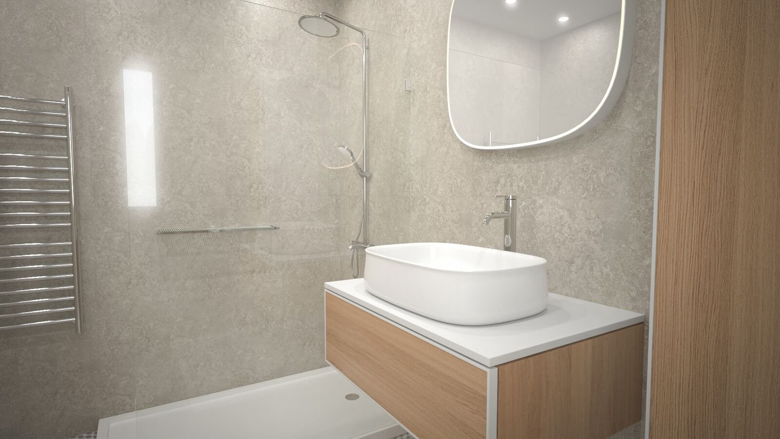 Shower Panel York Installed In Bathroom
