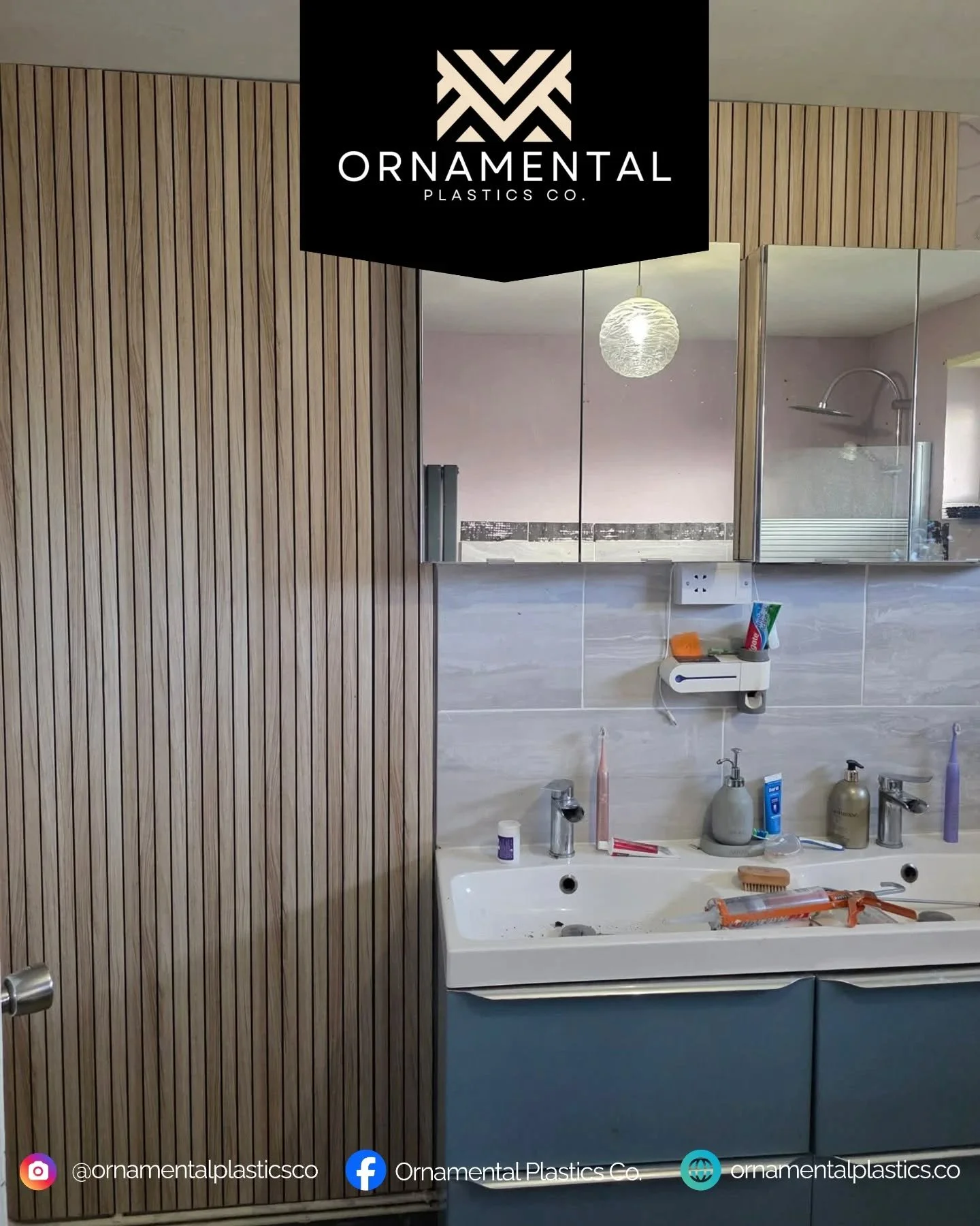 Images provided by a happy customer in Cowes who used our Acoustic Style WPC panels to clad their bathroom!

These panels are available in Beech and Walnut and still currently in our Black Friday sale at &pound;9.99inc VAT per length😱!

#isleofwight