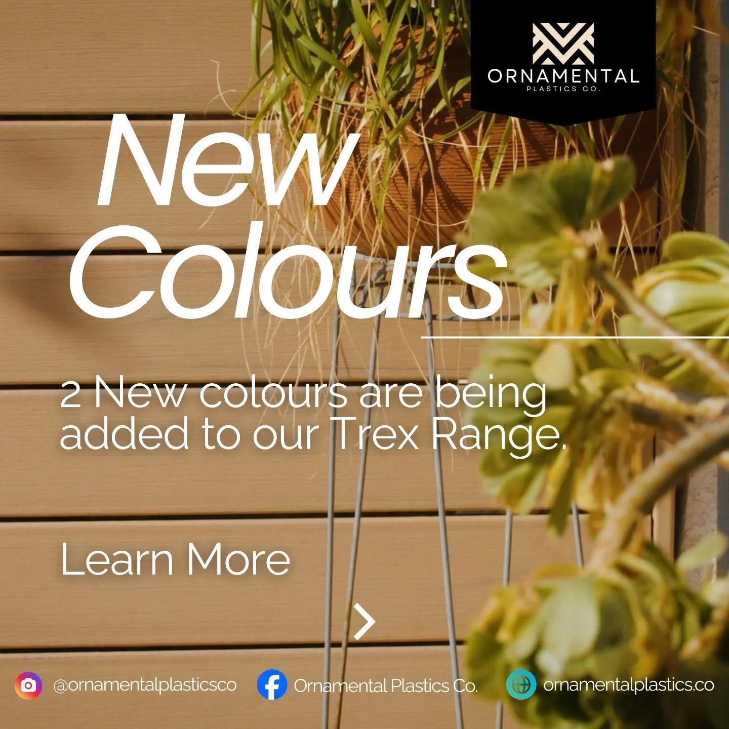 Big news for 2026 and your outdoor oasis! 🌿✨ TWO stunning new Trex decking colours will be added to our range:

Carmel from the premium Transcend&reg; Lineage&reg; collection &ndash; a soft, creamy taupe with warm toasty brown &amp; grey undertones,
