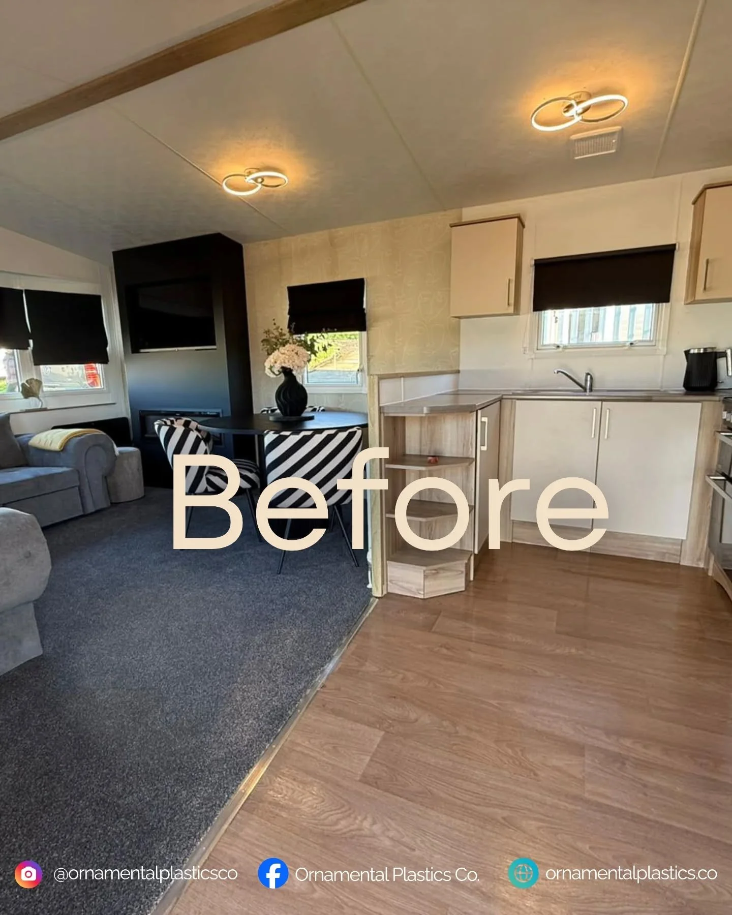 Some before and after images of a holiday chalet in Ventnor. Where our Zest Ash Grey acoustic panels have been used to modernise some tired wall paper! 😎👌

#isleofwight  #isleofwightbusiness #isleofwightinteriors