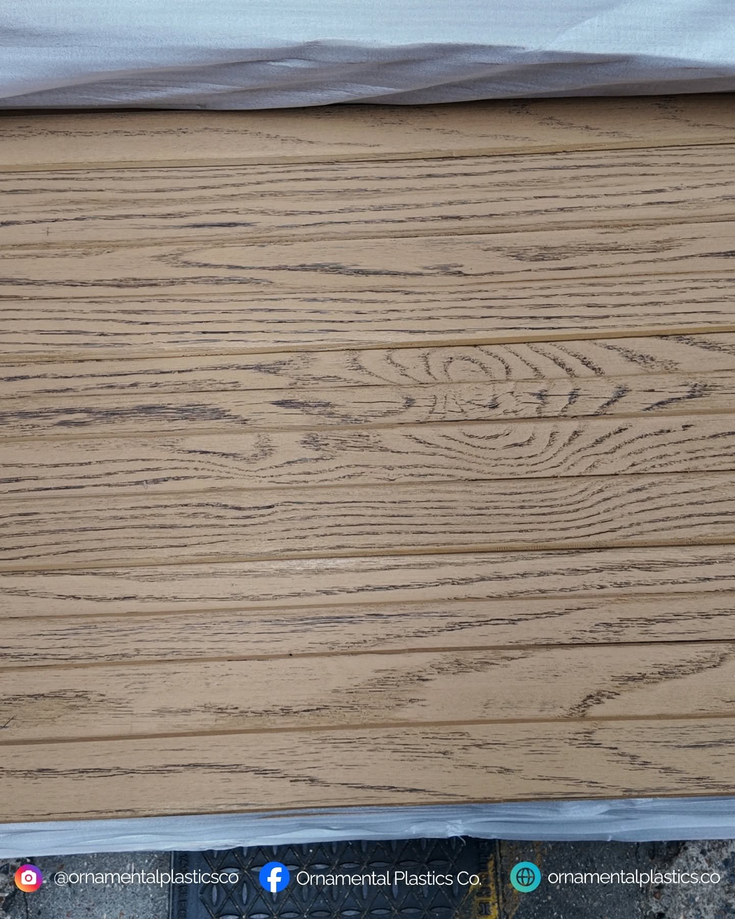 This is not wood!

Redux composite Batten &amp; Board style cladding now in stock ready to go. 
Redux is a face fix cladding where the screw disappears into the finish. No plugging and no clips!

Available from stock in 3 colours:
- Fawn
- Moonstone
