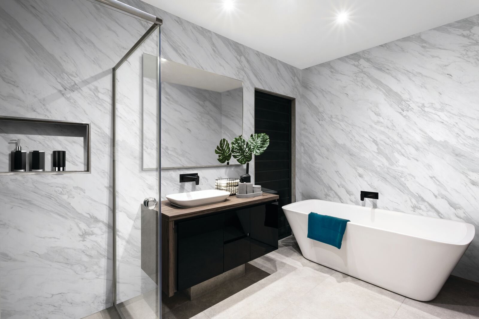 Wall Panel Manhattan Installed In Bathroom