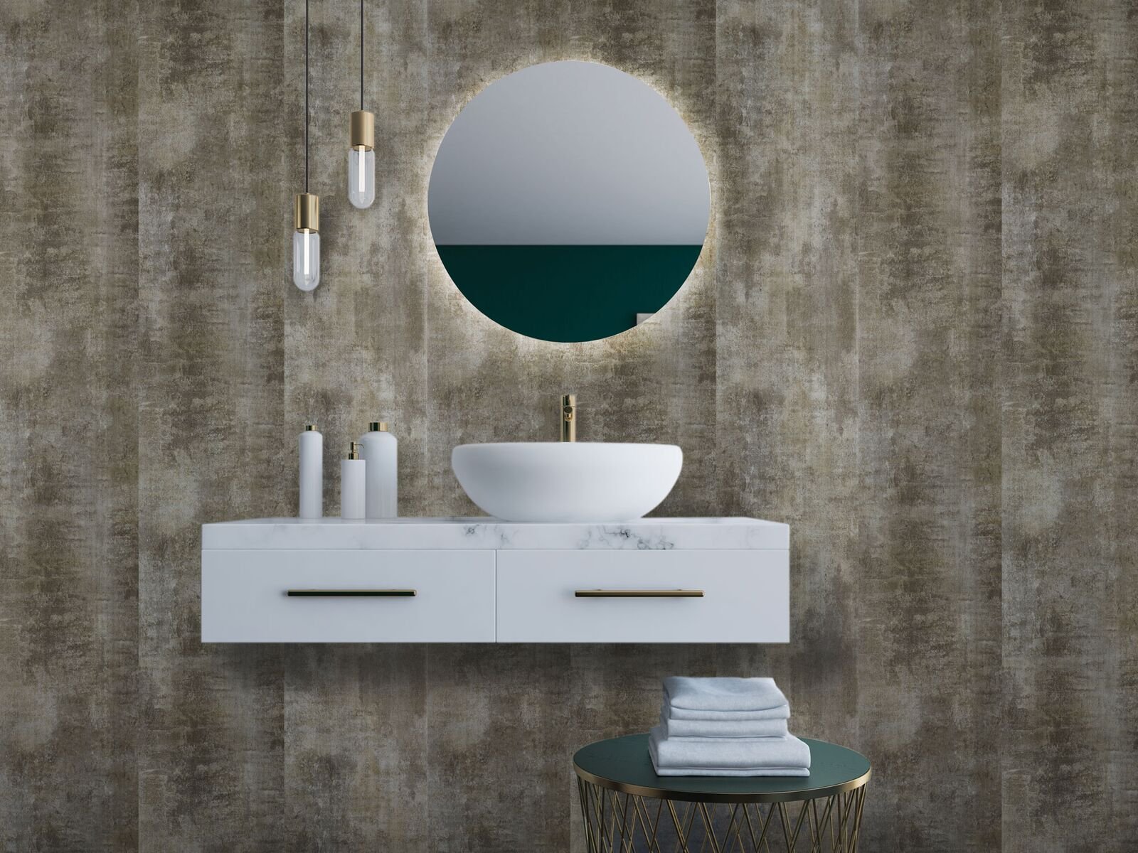 Wall Panel Fired Earth Installed