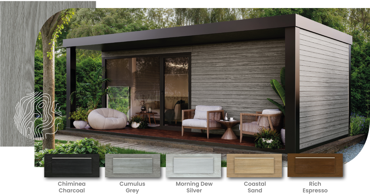 NatureClad wood-effect uPVC cladding showing high-definition woodgrain texture