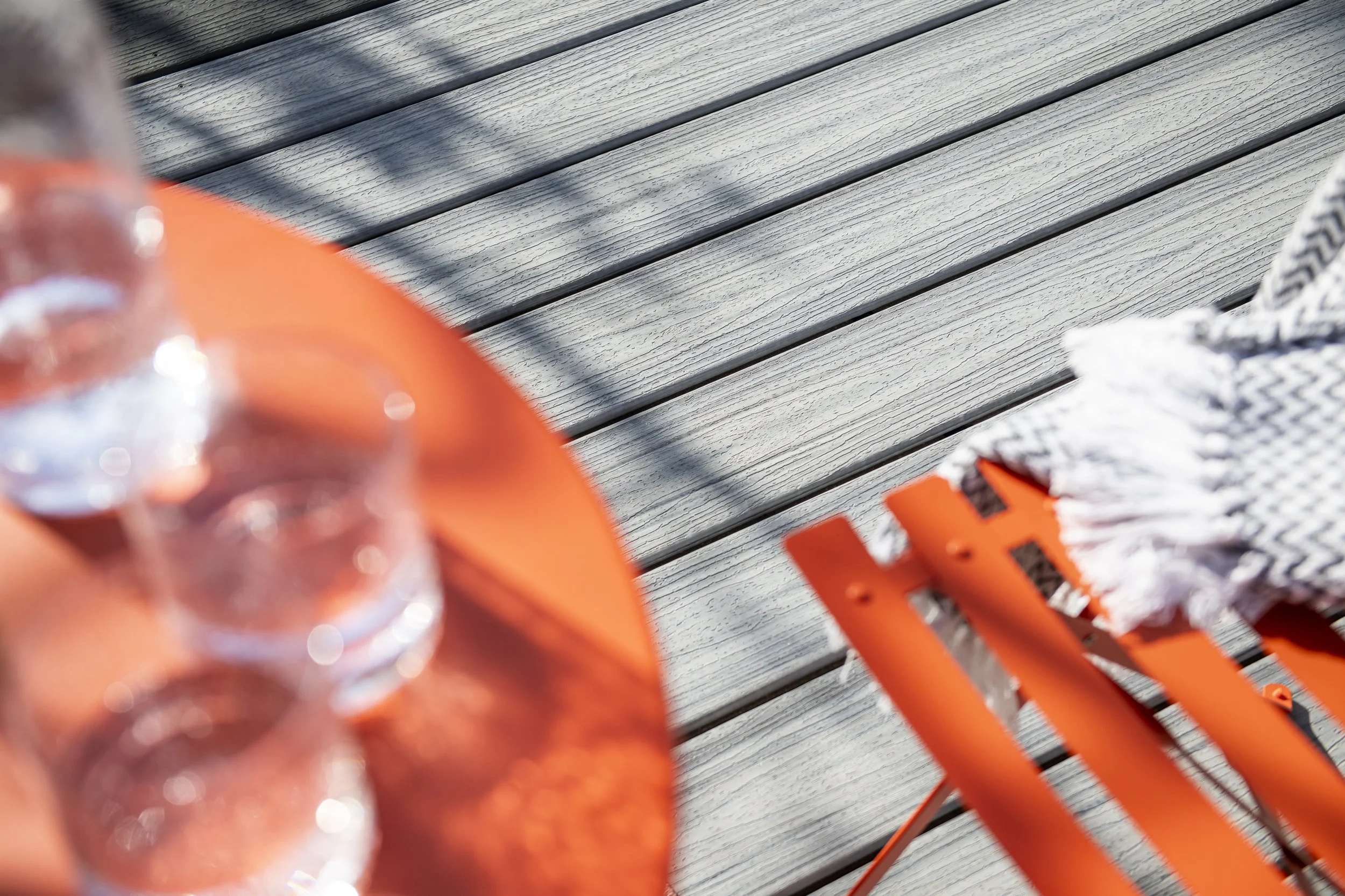 Trex Composite Decking in Foggy Wharf installation