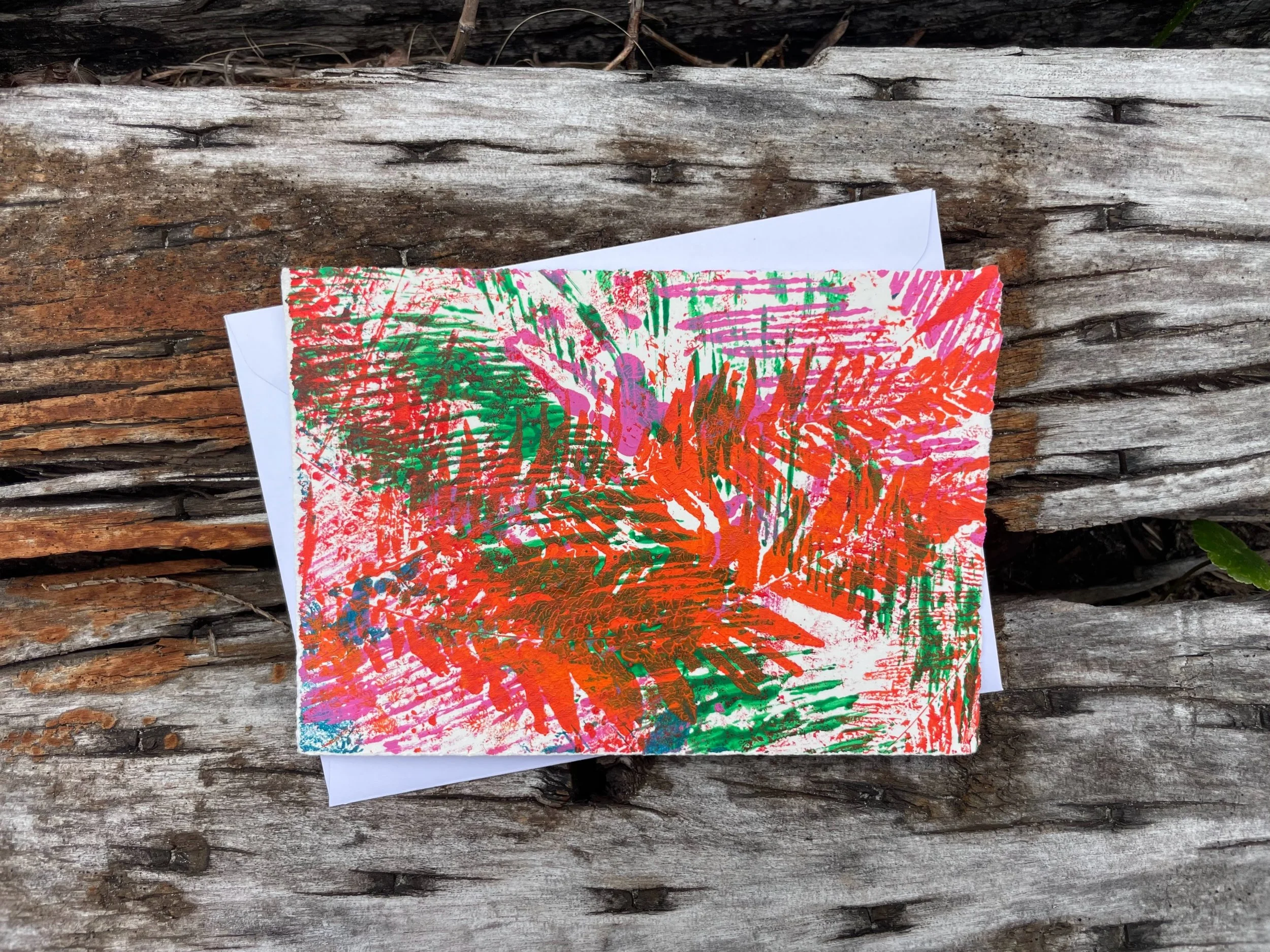 Palm Stamped Cards - Set of 7